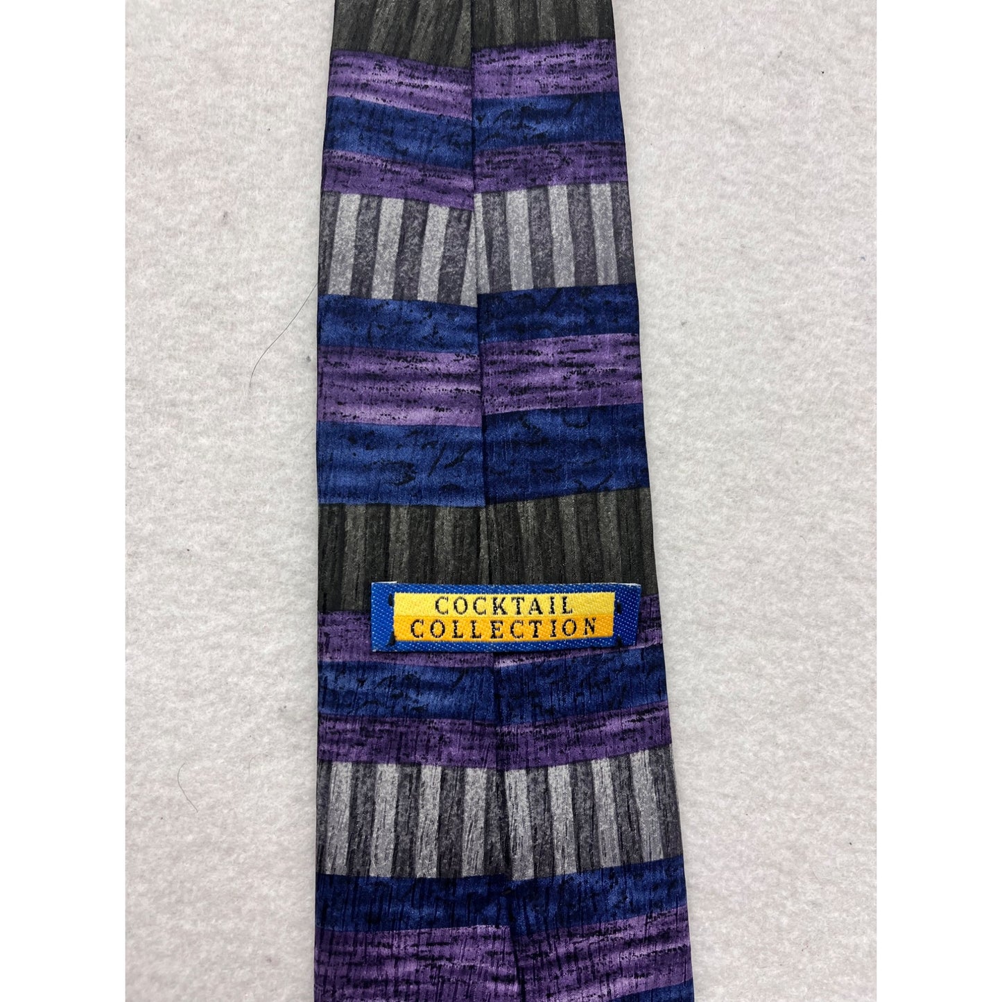 Cocktail Collection Mens Silk Striped Tie In Purple & Blue #8238
