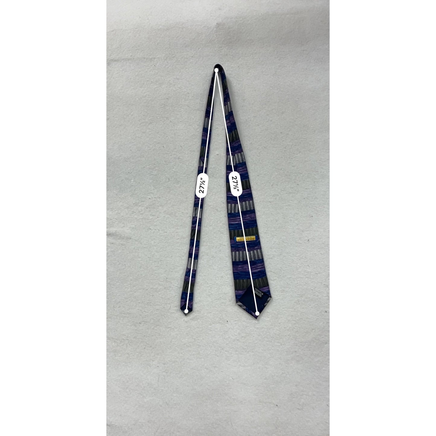 Cocktail Collection Mens Silk Striped Tie In Purple & Blue #8238