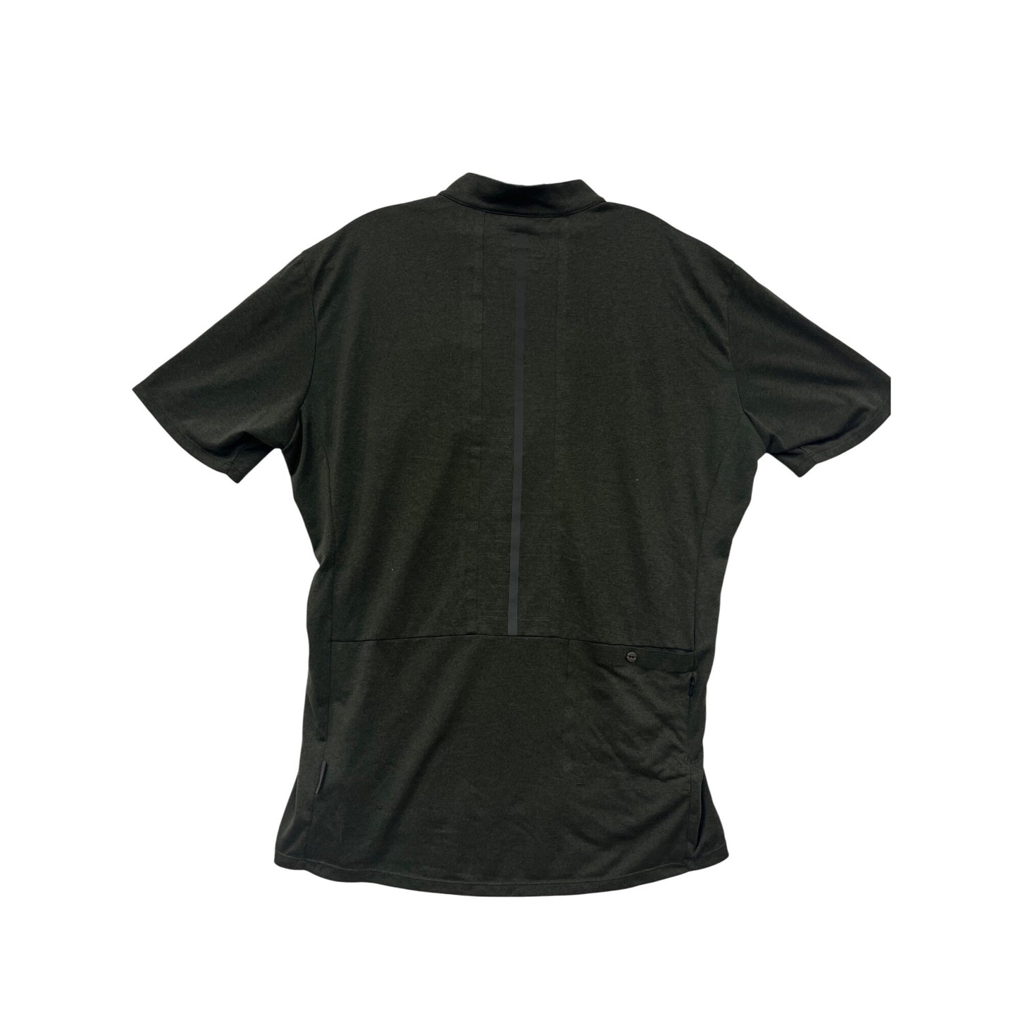 Shimano Mens XL Green Cycling Shirt With Half-Zip & Reflective Strip #6522