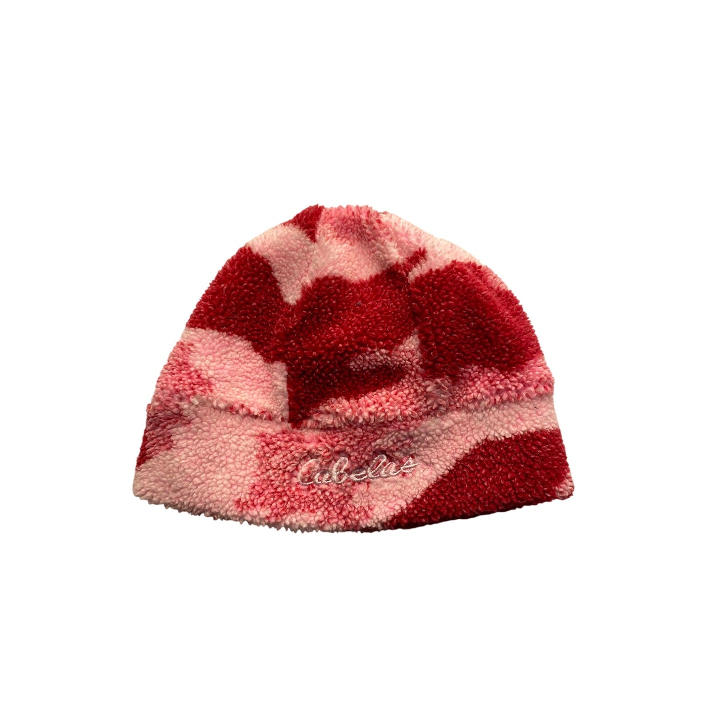 Cabelas Toddlery Sherpa Pink & Red Camouflage Beanie Hat #7086