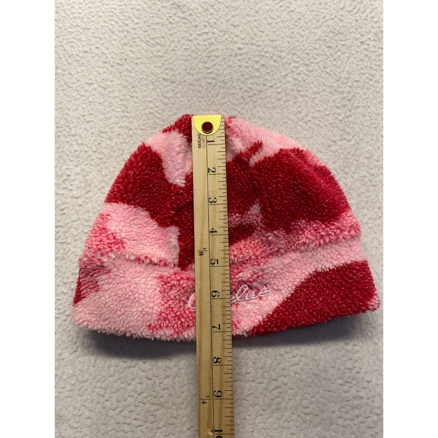 Cabelas Toddlery Sherpa Pink & Red Camouflage Beanie Hat #7086