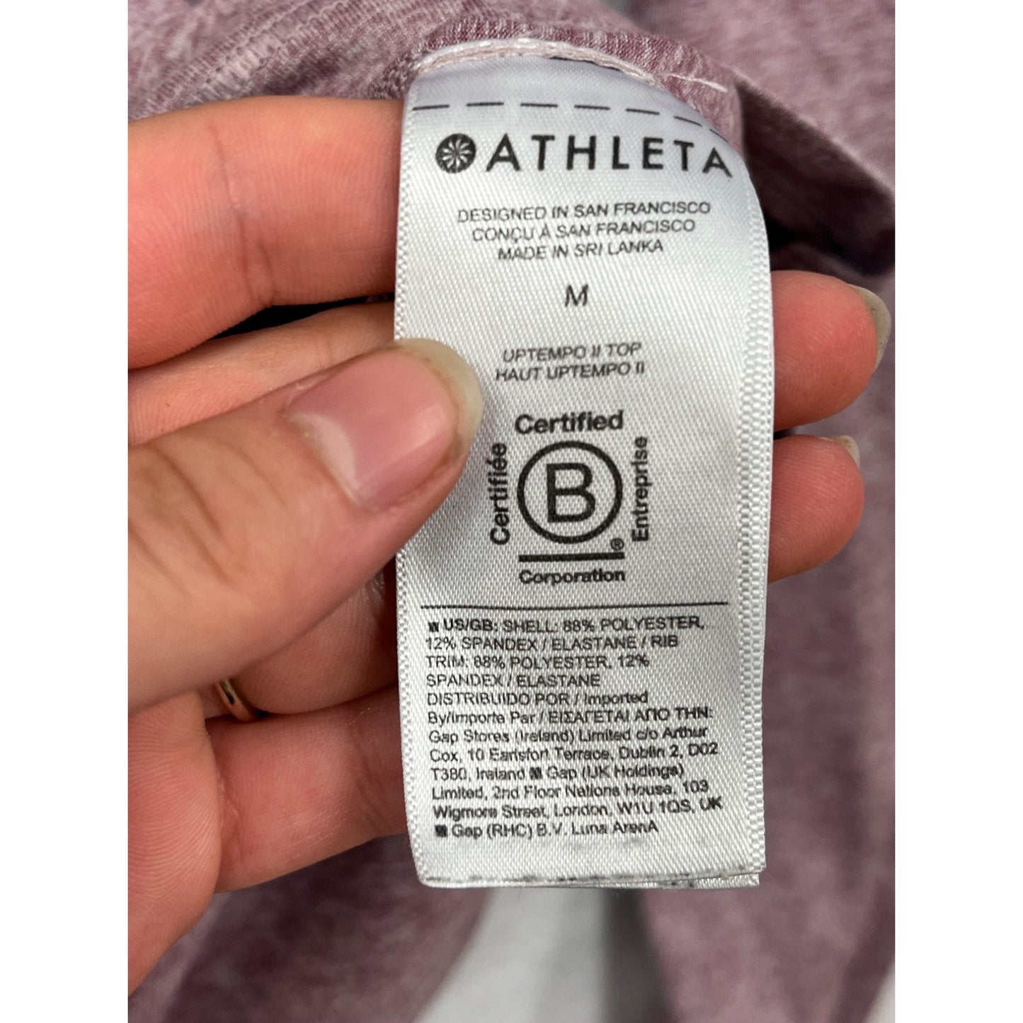 Athleta Womens Uptempo Long-Sleeve Top Medium #8985