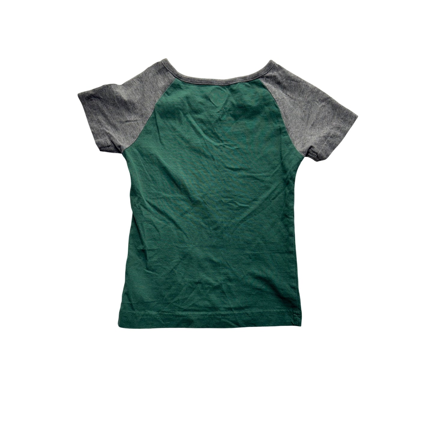 Minnesota Wild Girls Green & Gray Raglan T-Shirt#7461