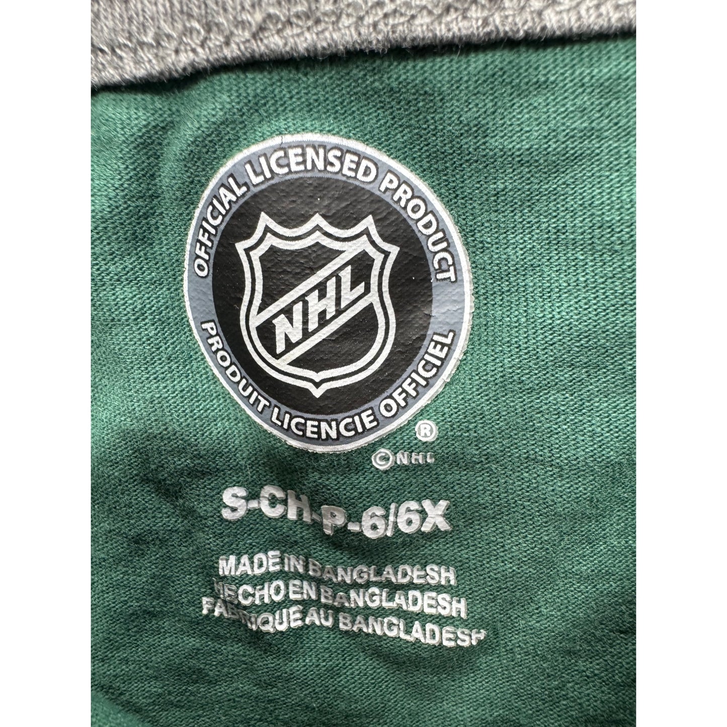 Minnesota Wild Girls Green & Gray Raglan T-Shirt#7461