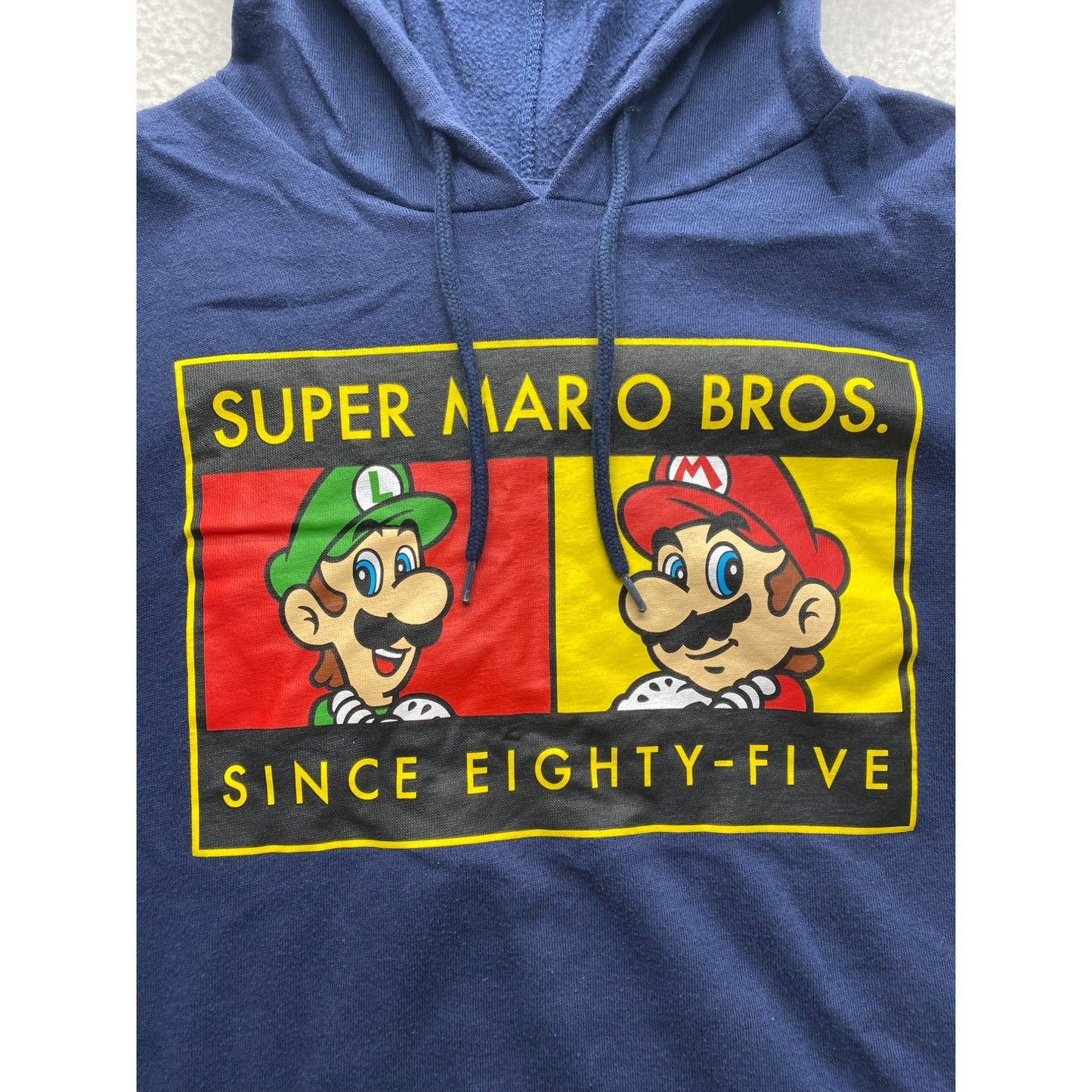 Men’s Super Mario Bros. Blue Hoodie #5643
