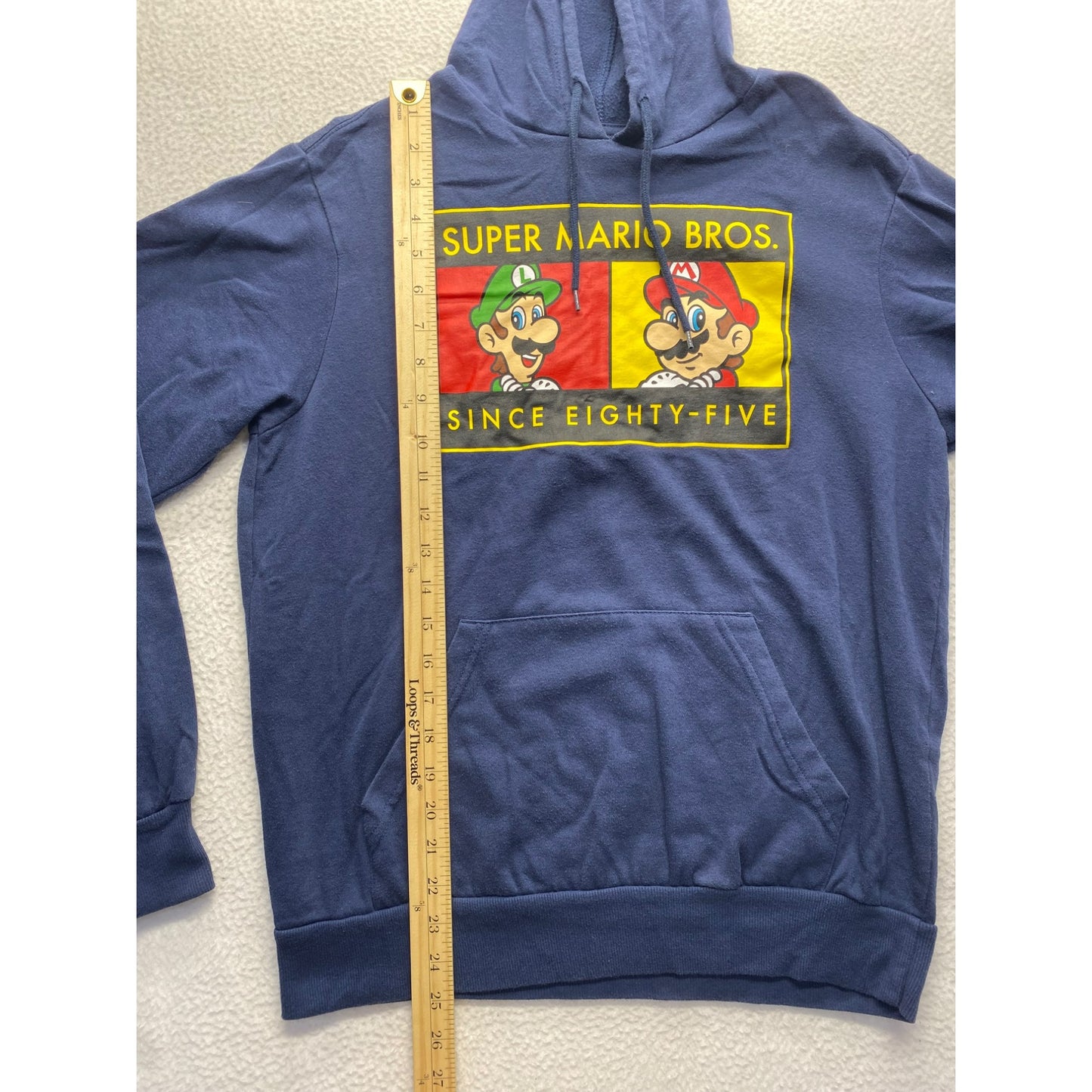 Men’s Super Mario Bros. Blue Hoodie #5643