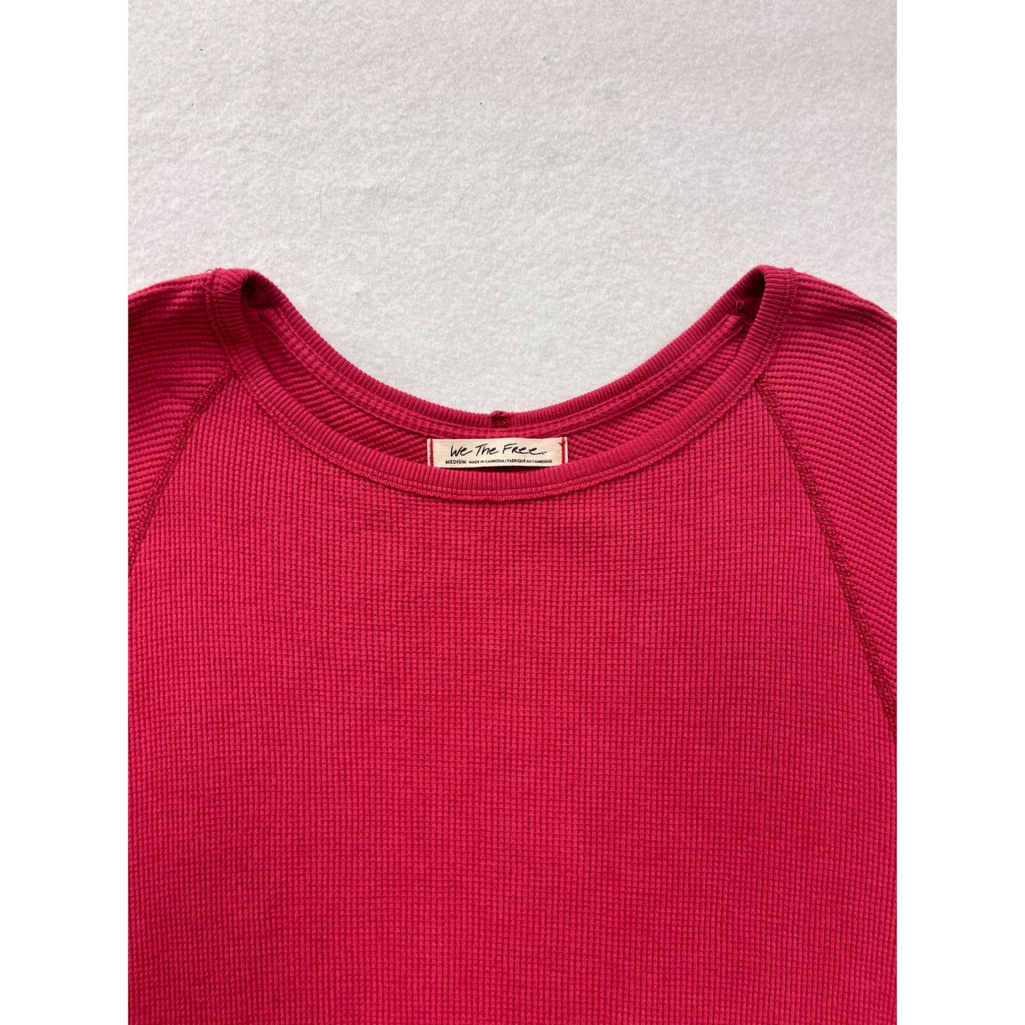 Women’s Free People Amelia Thermal Boho Oversized Rose Sweater #2893