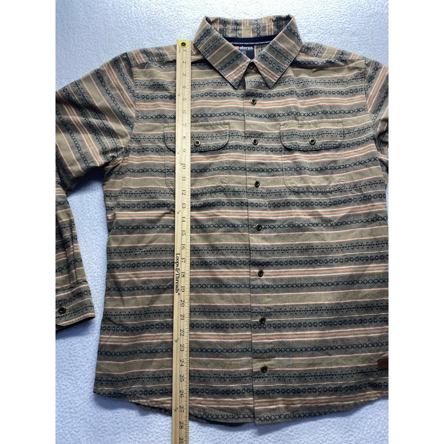 Sherpa Adventure Gear Mens Long Sleeve Shirt Size Large #5878