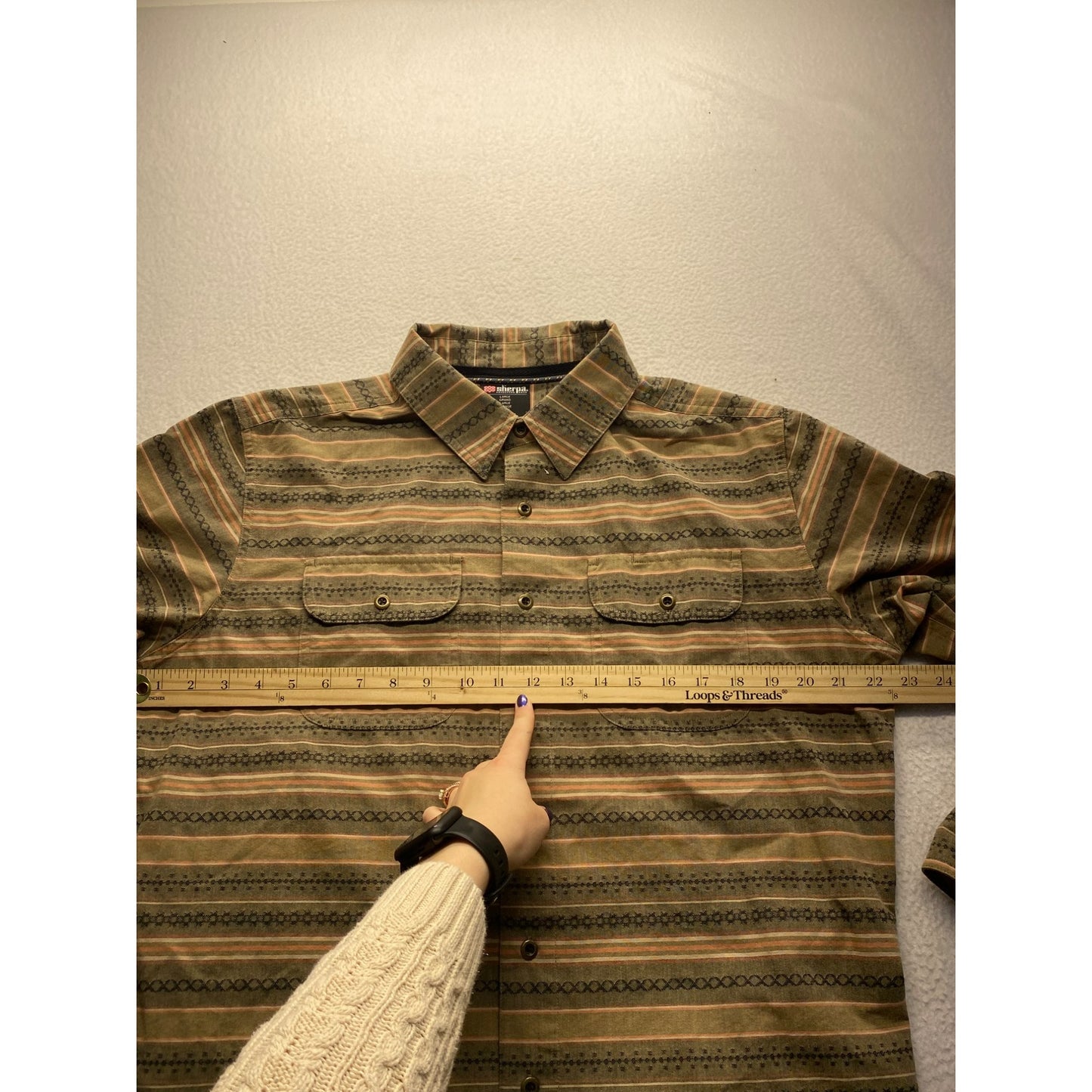 Sherpa Adventure Gear Mens Long Sleeve Shirt Size Large #5878