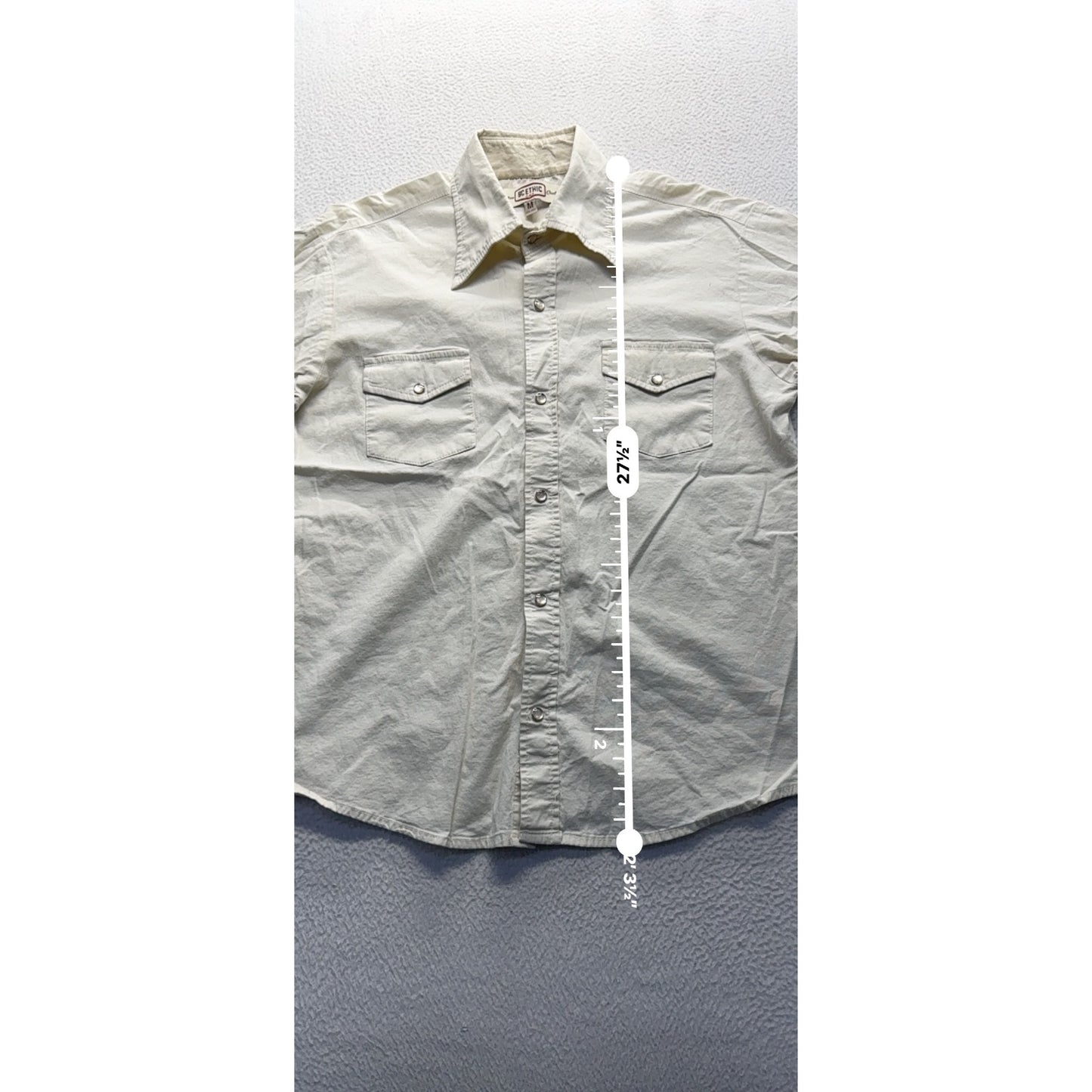 Bc Ethic Custom Crafted Short Sleeve Button-Up Shirt M #7982