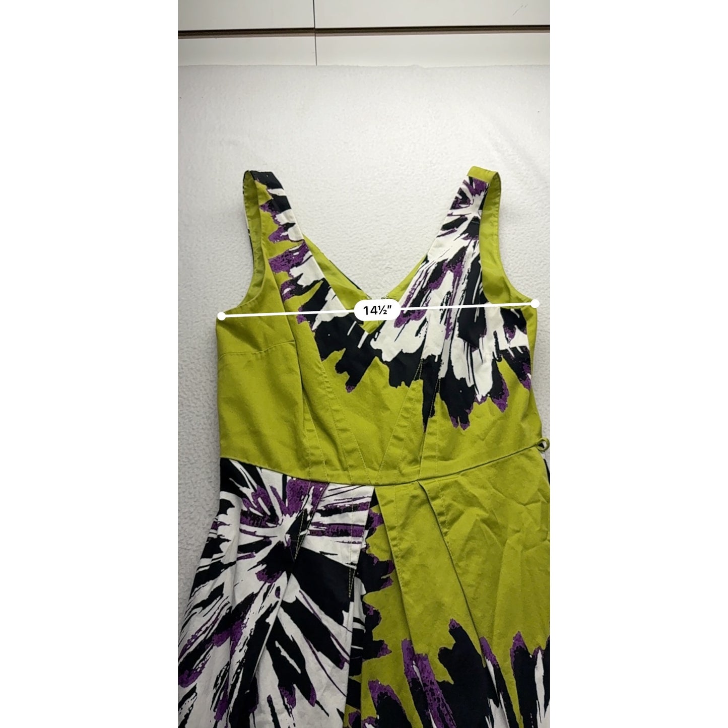 Nine West Womens Sleeveless Floral Print Dress Size 8 Cotton Blend #7713