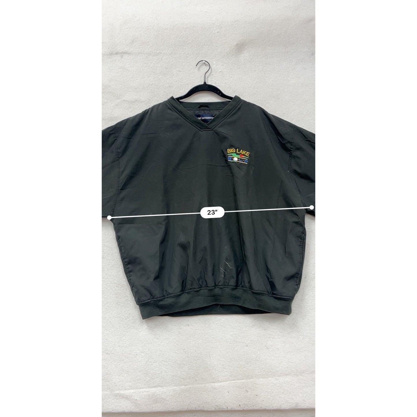Port Authority Big Lake Golf Pullover Windbreaker XL Black Polyester Mens #60A