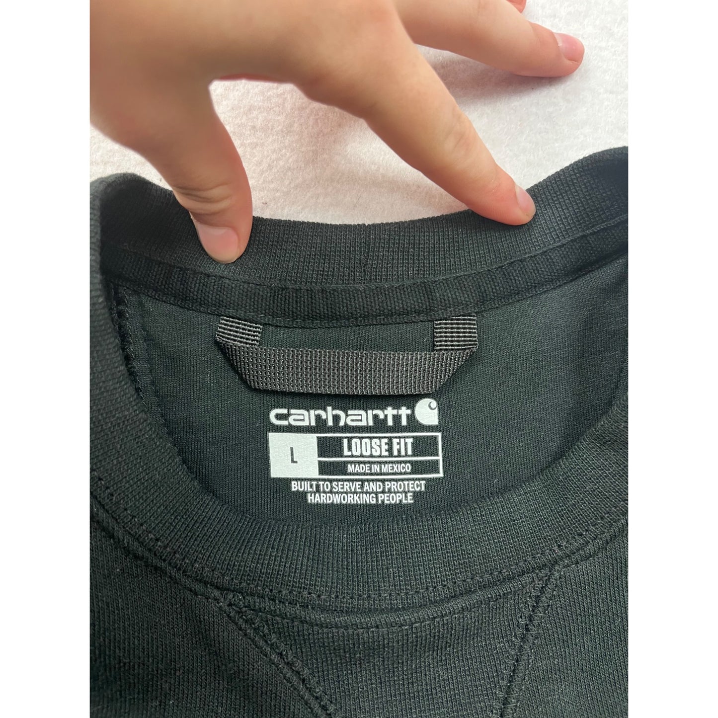 Carhartt Mens Large Black Sweatshirt “Level Up Racing” #8203
