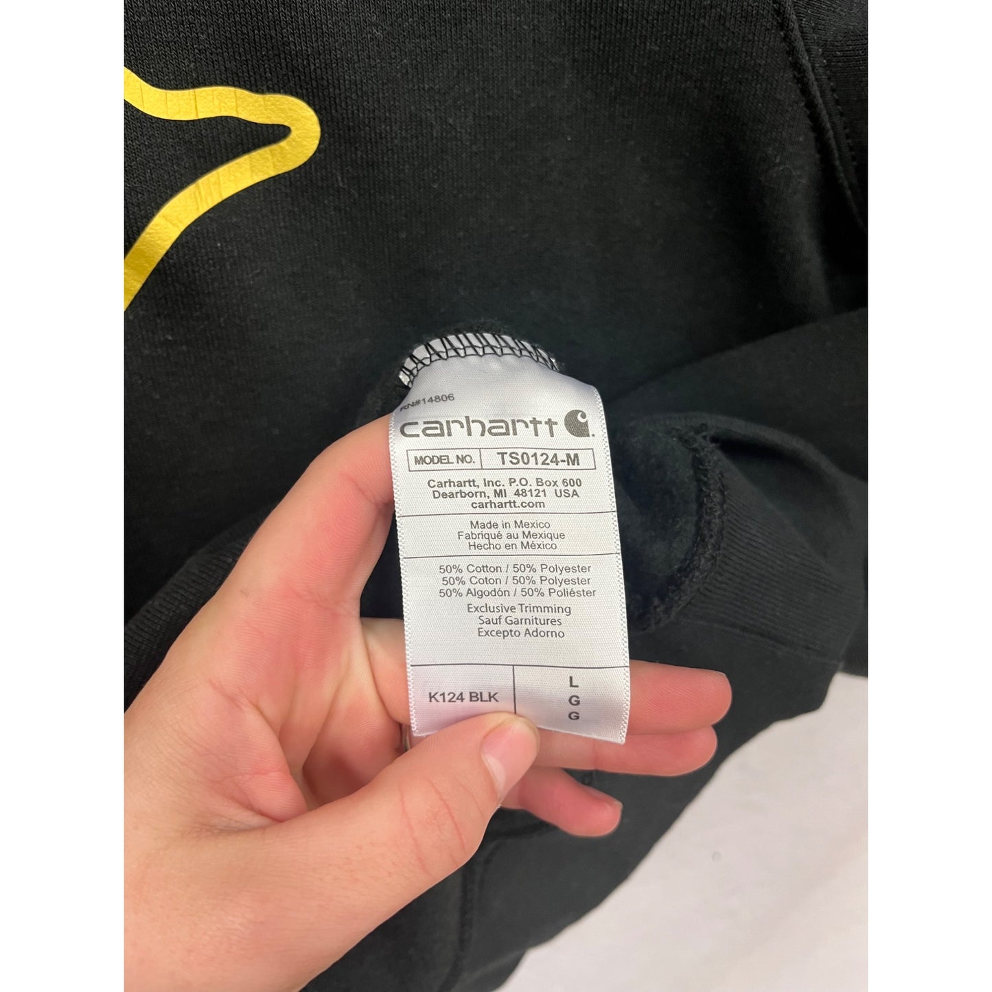 Carhartt Mens Large Black Sweatshirt “Level Up Racing” #8203