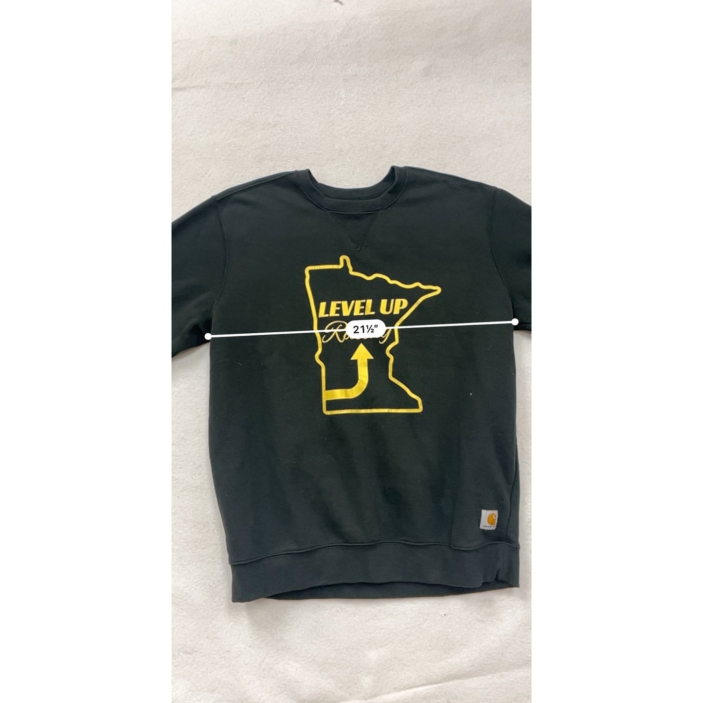 Carhartt Mens Large Black Sweatshirt “Level Up Racing” #8203
