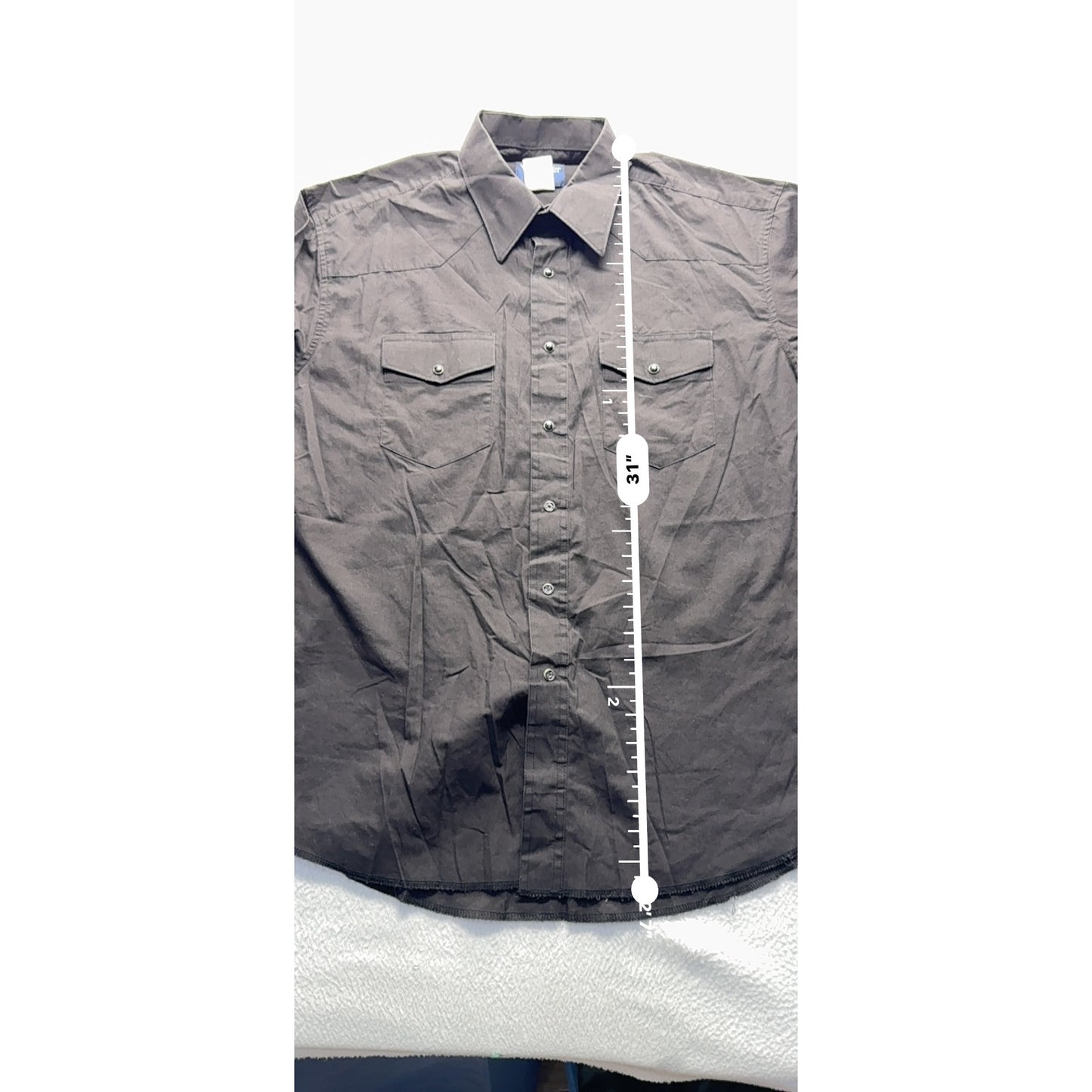 VTG Wrangler Black Long Sleeve Western Shirt L #7998