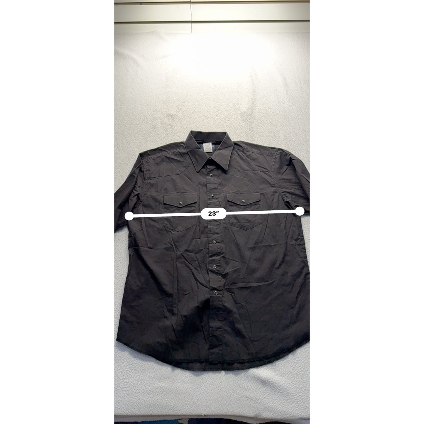 VTG Wrangler Black Long Sleeve Western Shirt L #7998