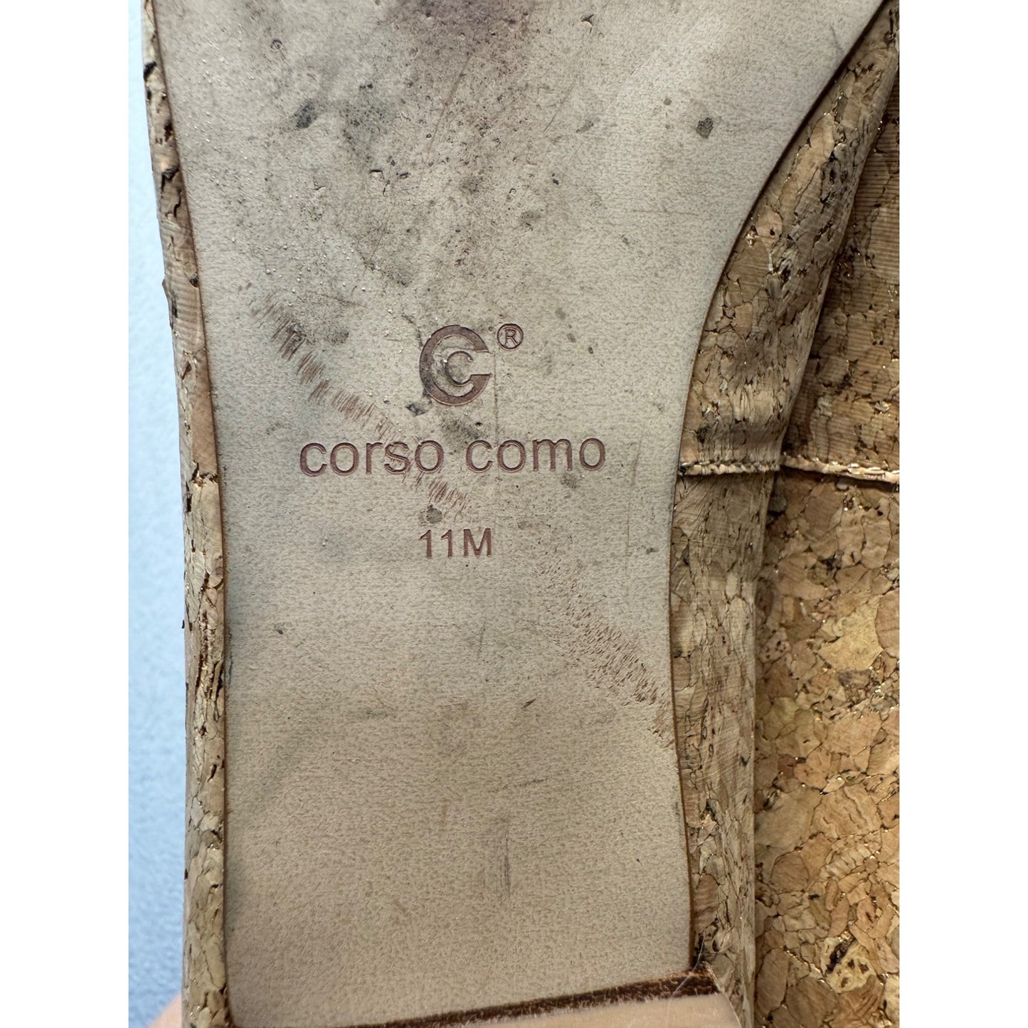 Corso Como Cork Pointed Toe Flats 11M 9477