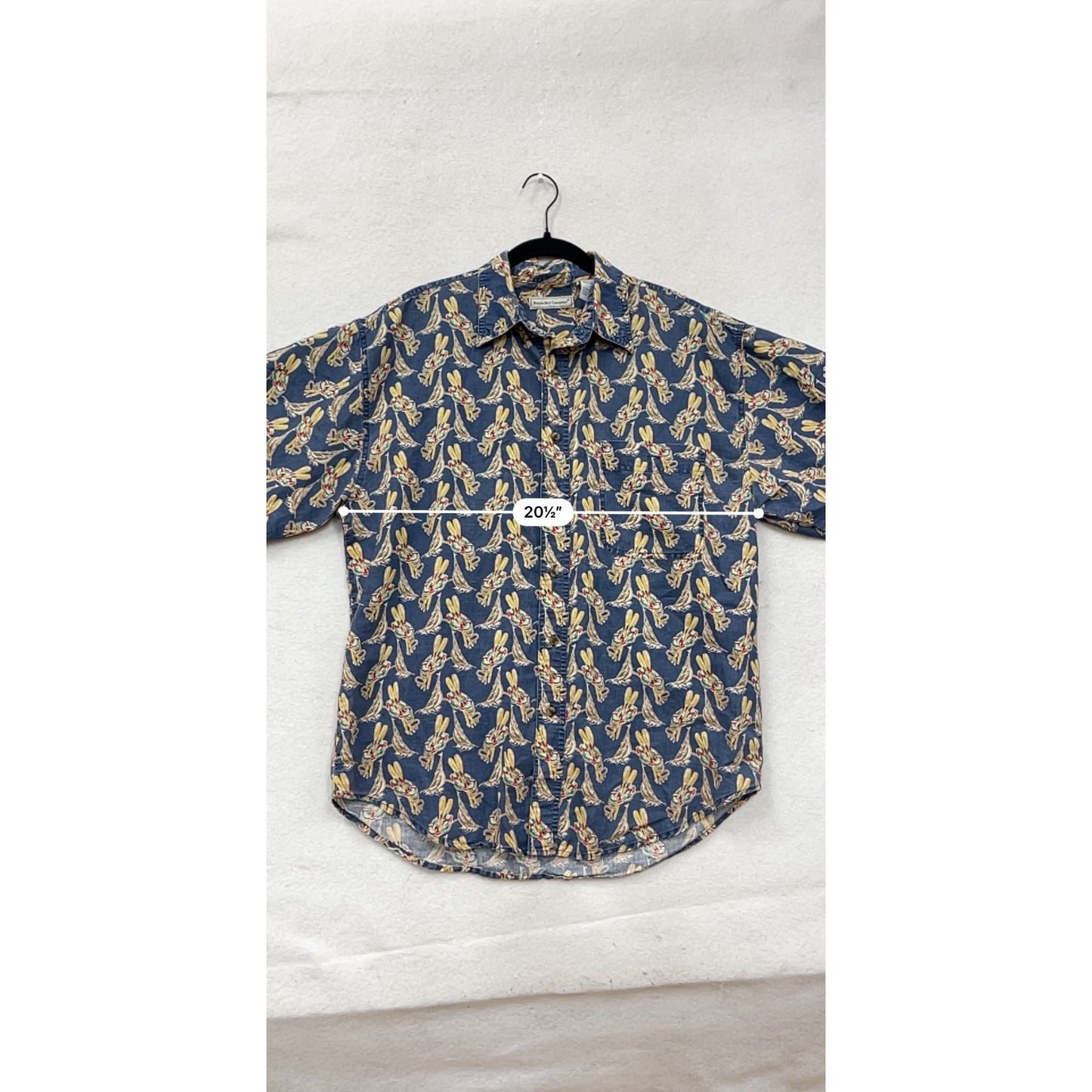 Bugle Boy Co. Mens Short Sleeve Button-Up Shirt With Tropical Print #8928