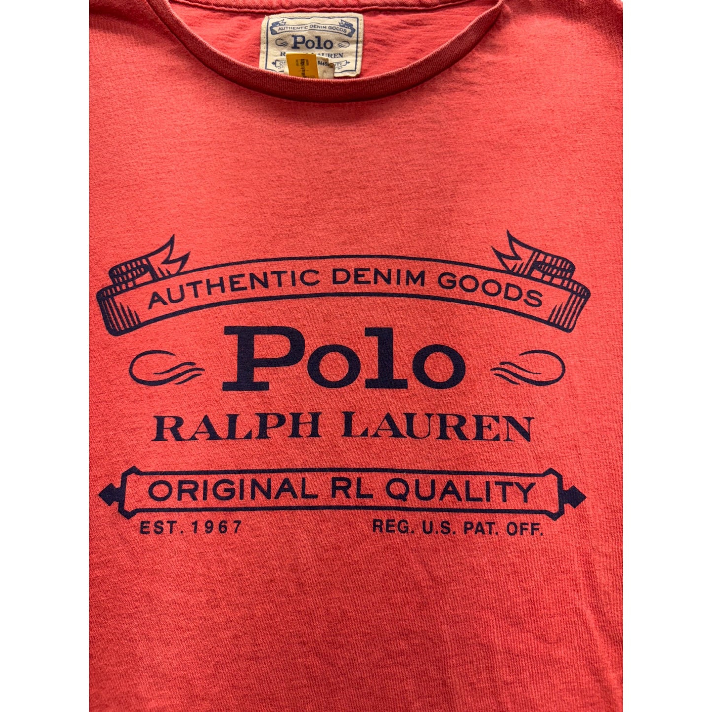 Polo Ralph Lauren Red Graphic T-Shirt M 100% Cotton #7684