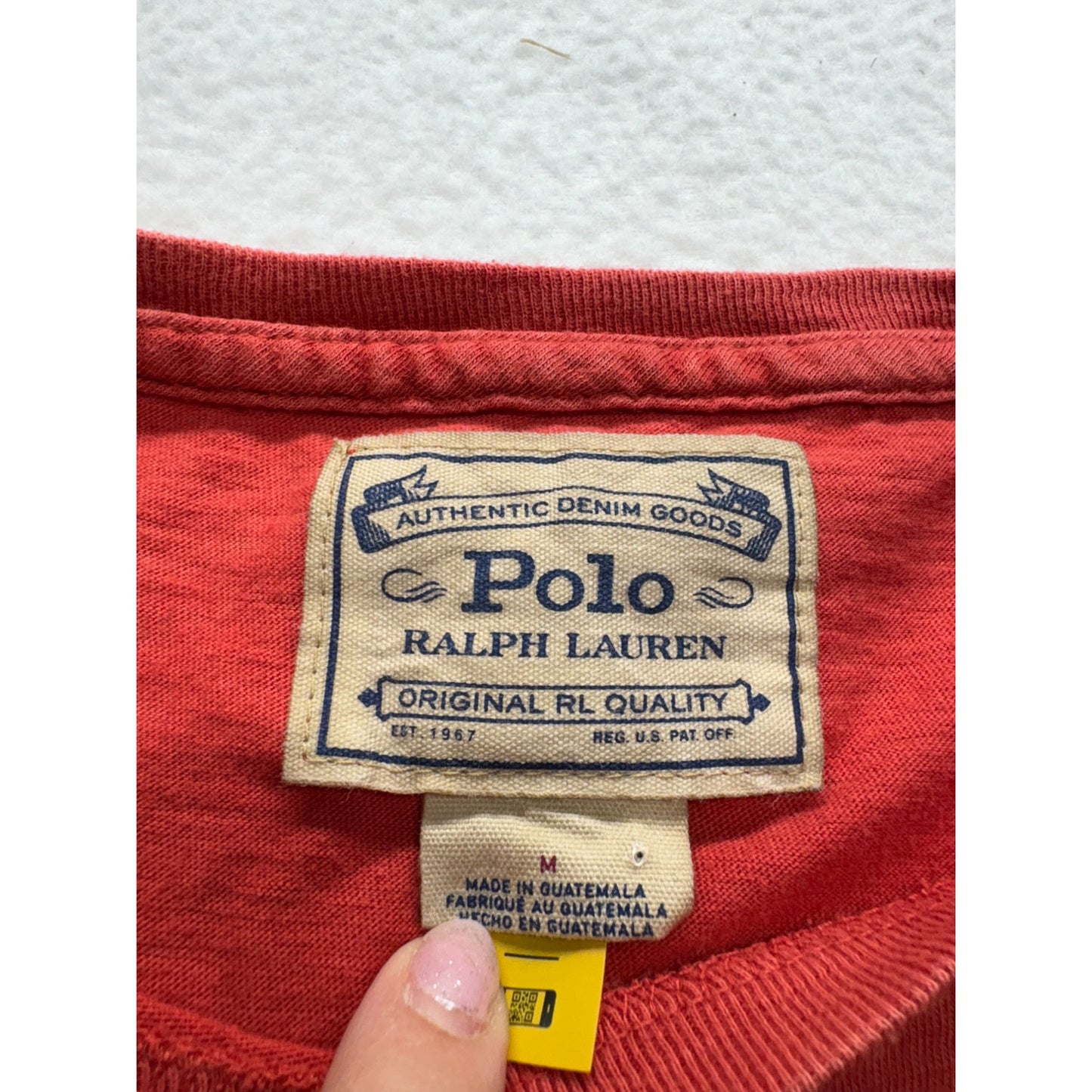Polo Ralph Lauren Red Graphic T-Shirt M 100% Cotton #7684