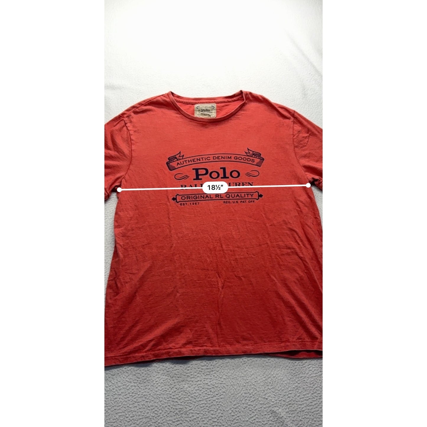 Polo Ralph Lauren Red Graphic T-Shirt M 100% Cotton #7684