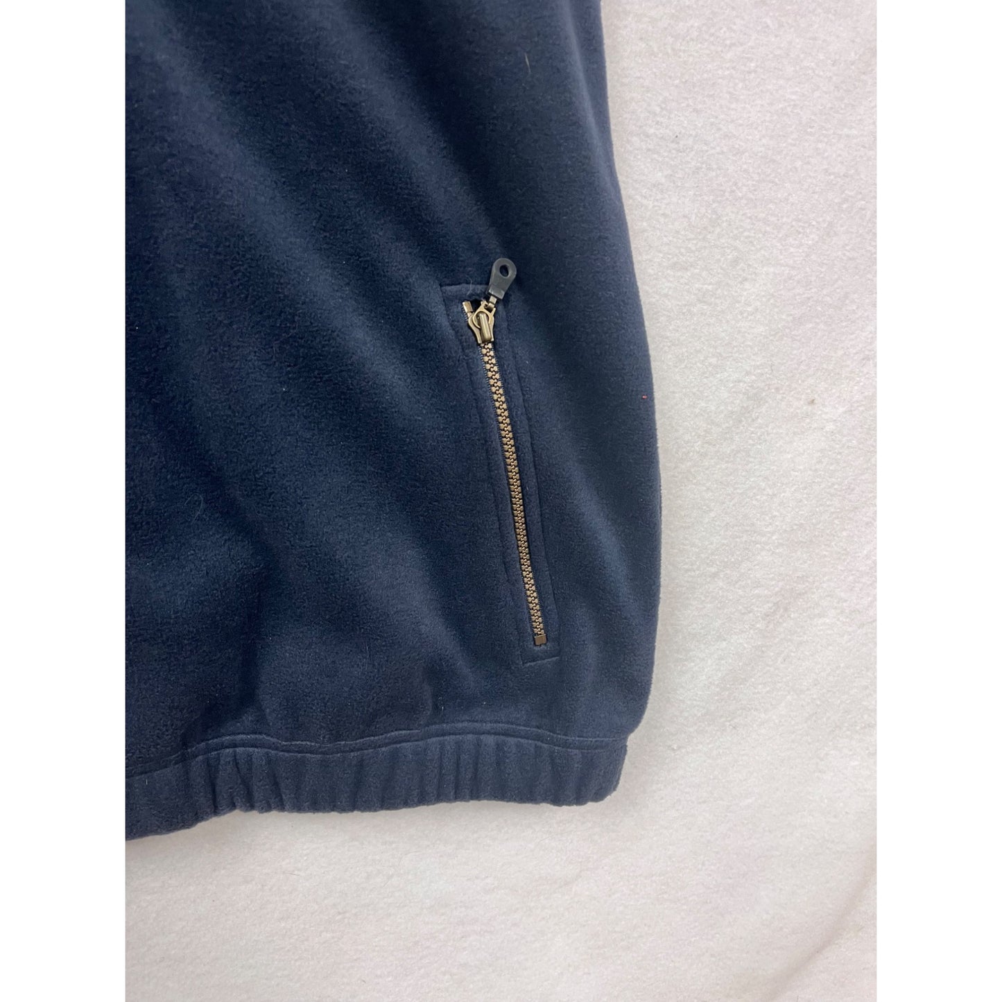 Cutter & Buck Mens 2XL Navy Full-Zip Fleece Vest With Red Lining #6576