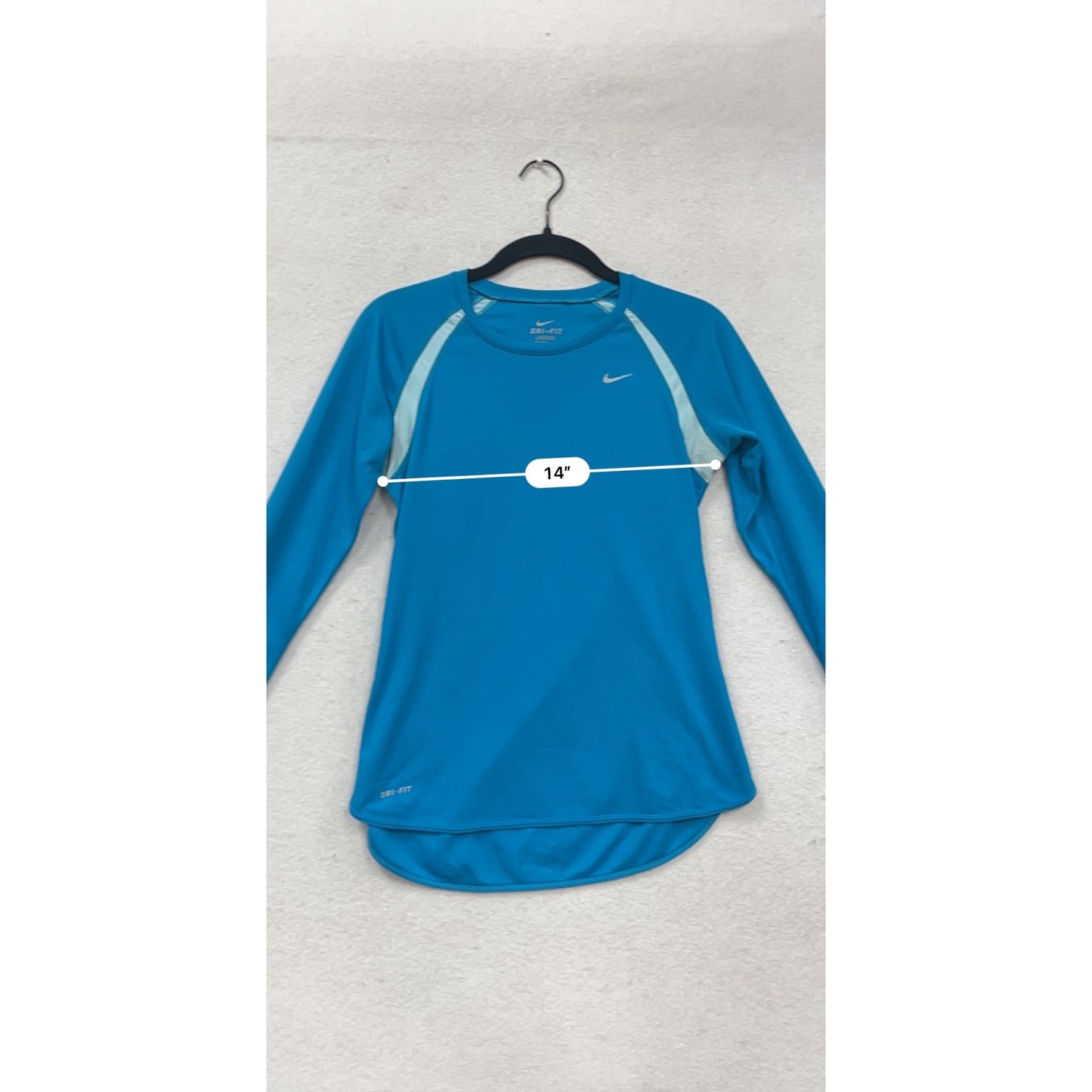 Nike Dri-Fit Long Sleeve Athletic Shirt Blue Size S #355A