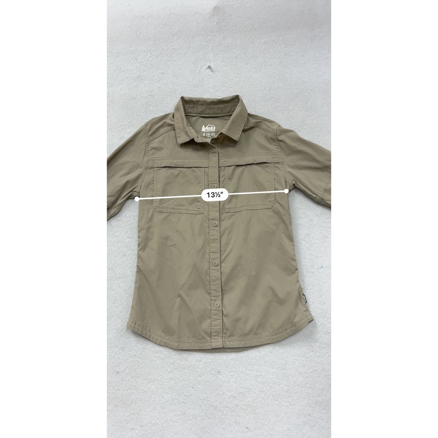 REI Co-Op Girls M (10-12) Lightweight Safari Shirt #8449
