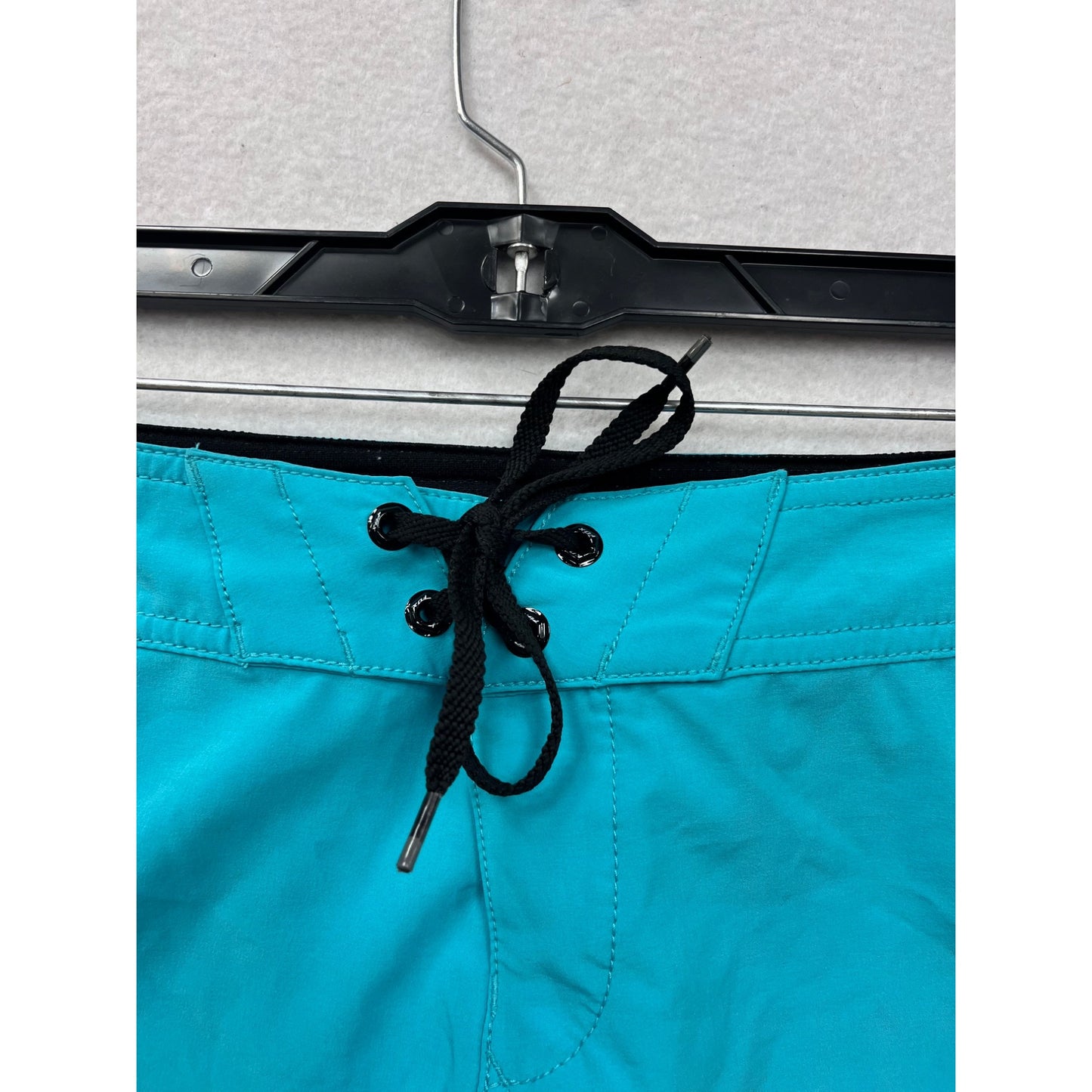 Fox Womens Turquoise Board Swim Shorts Size 7 Lace-Up Front #6926