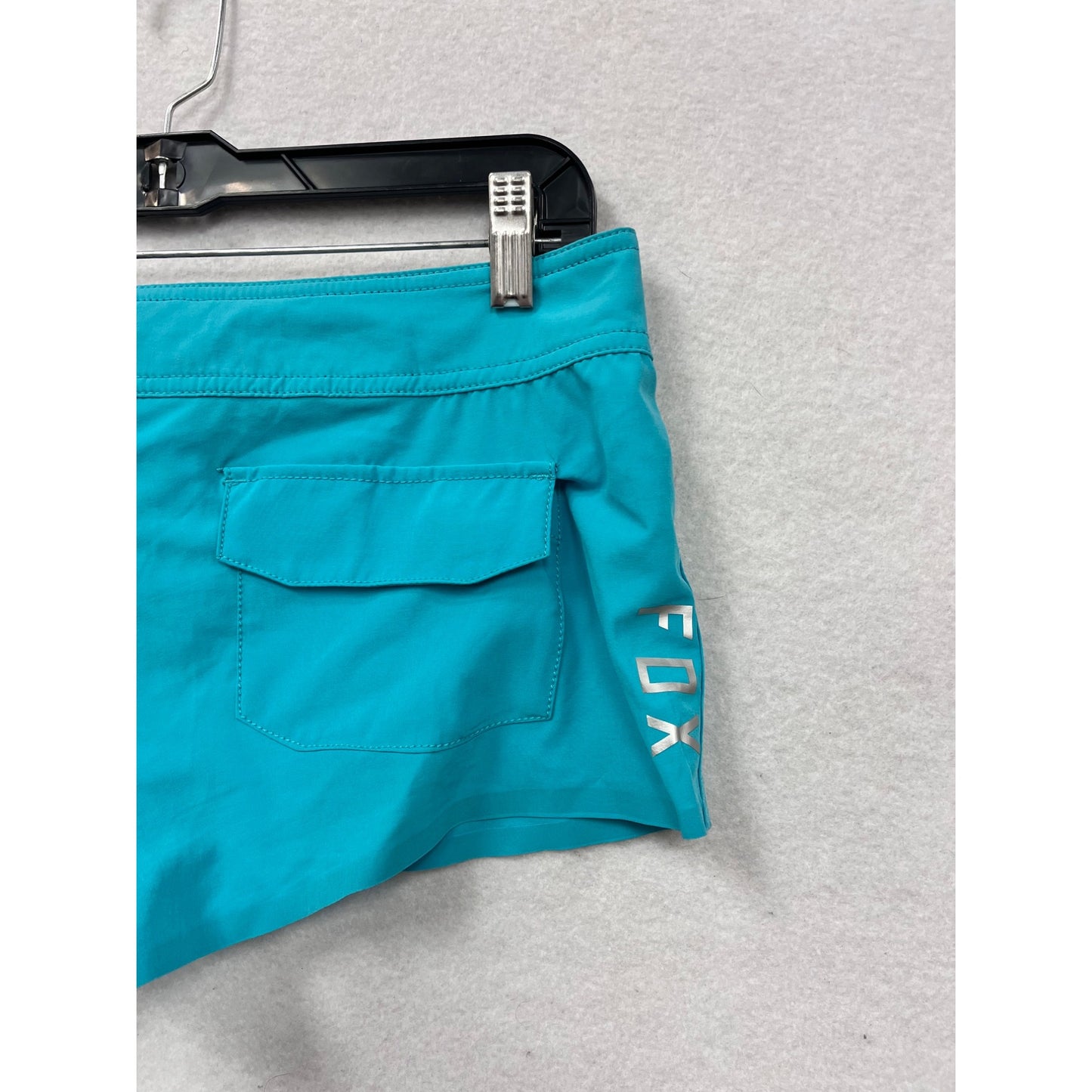 Fox Womens Turquoise Board Swim Shorts Size 7 Lace-Up Front #6926