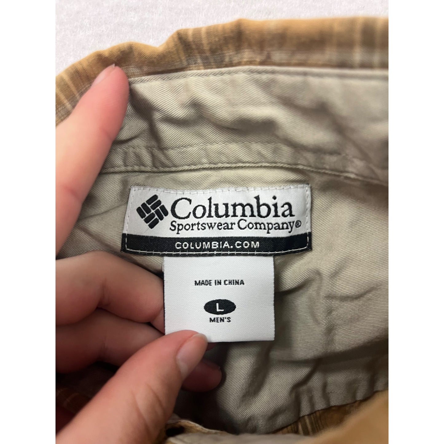 Mens Large Columbia Sleeveless Plaid Casual Shirt #6523