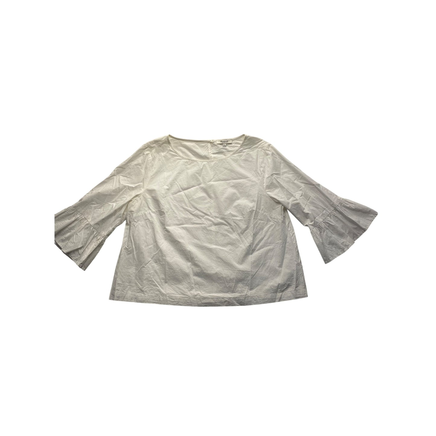Madewell Womens White Bell Sleeve Top #7000