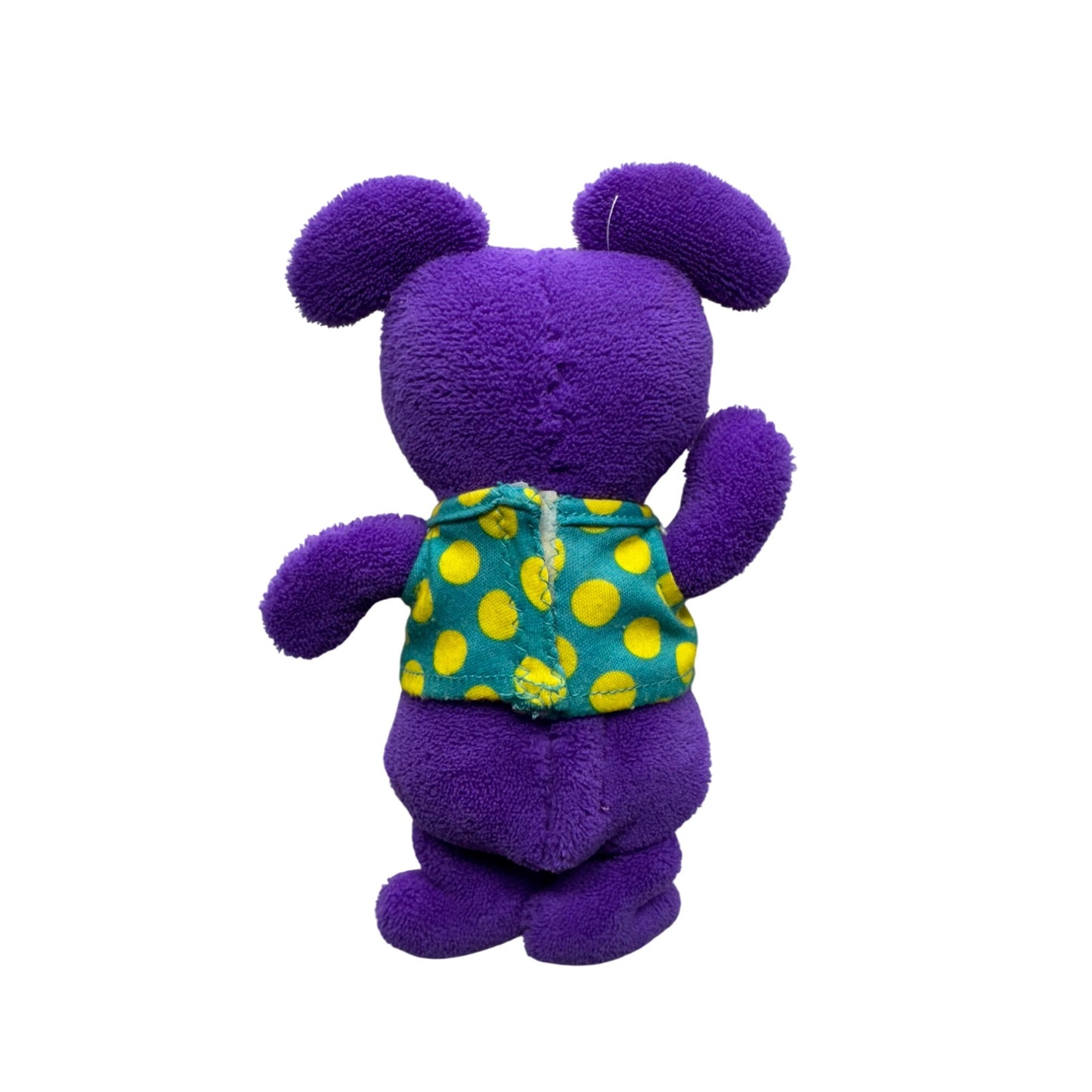 Fisher Price Purple Open mouth Push Belly Bear#5609