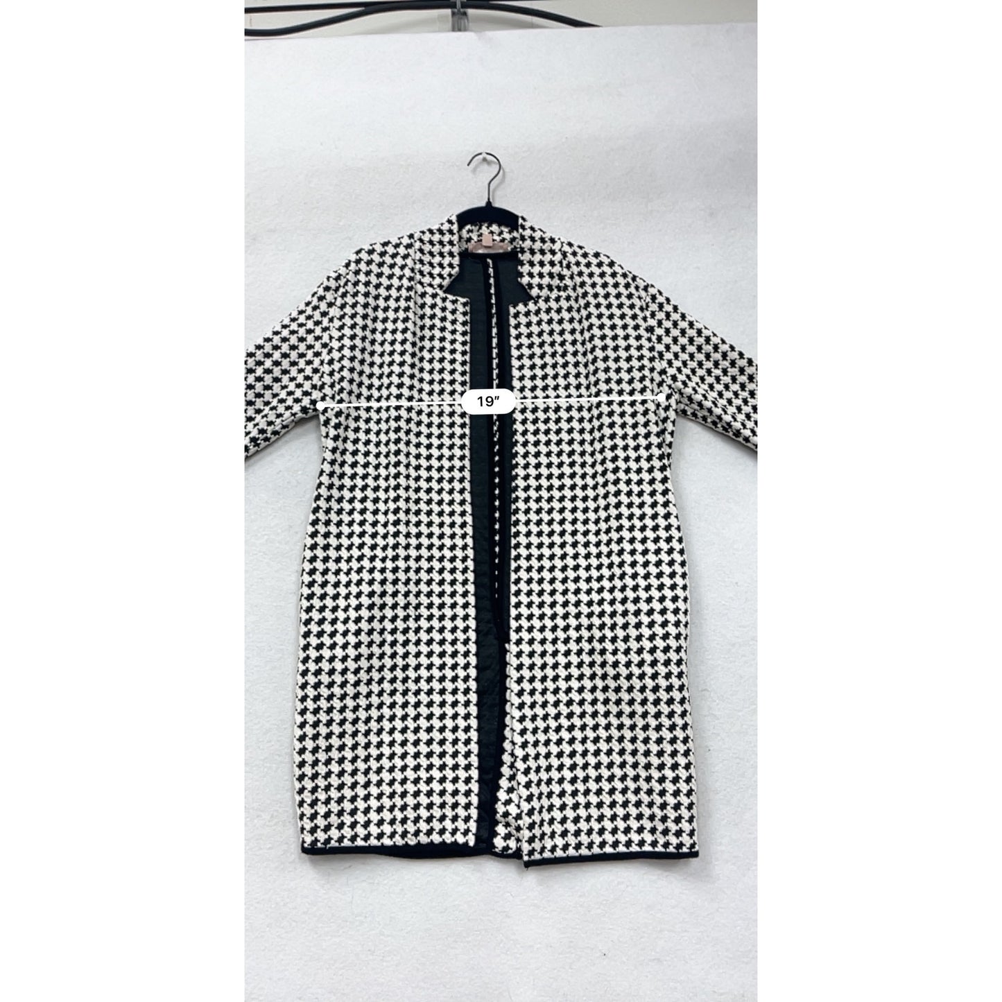 Houndstooth Open-Front Coat Small #8436