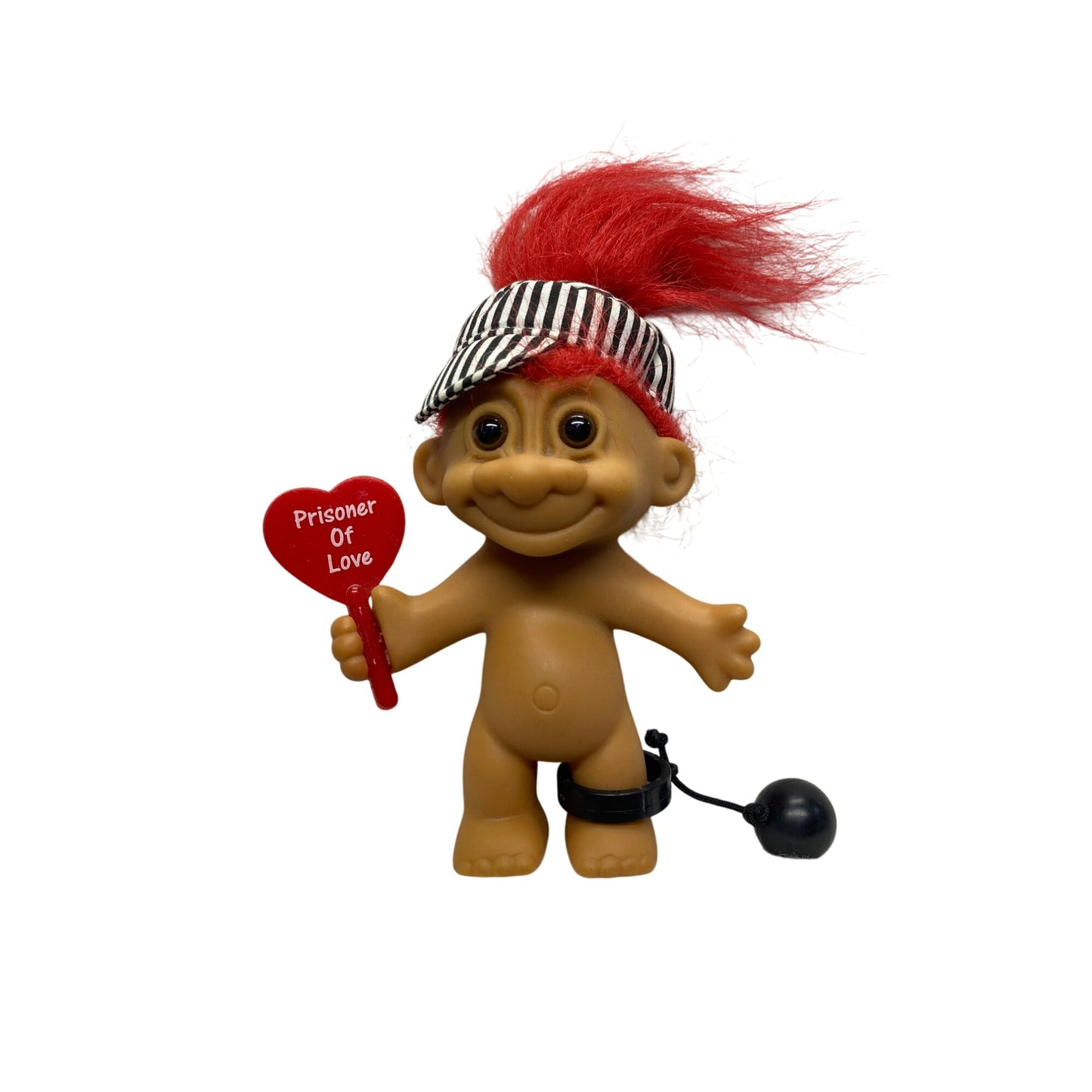 Vintage Russ Troll Doll Prisoner Of Love With Red Hair & Accessories #7269