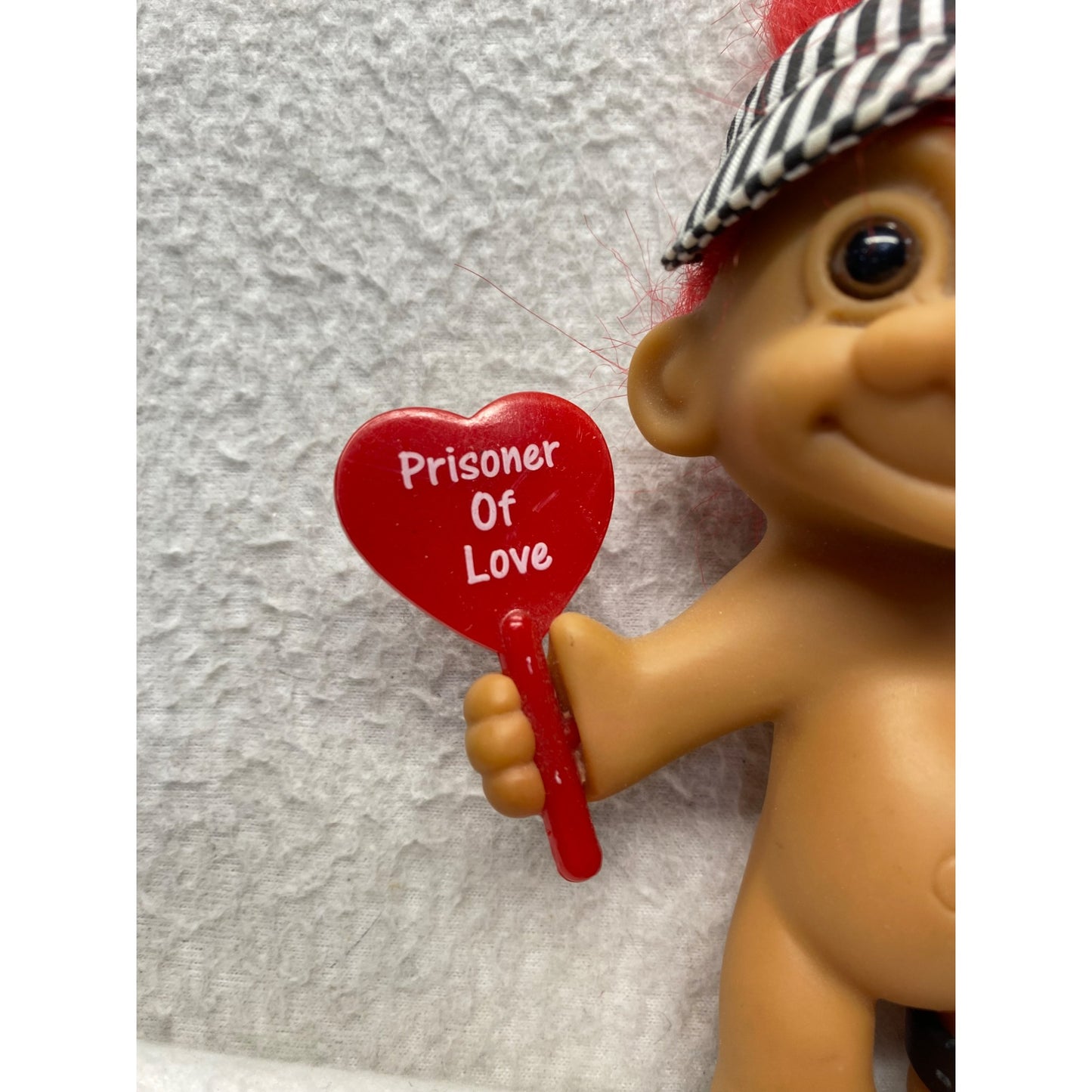 Vintage Russ Troll Doll Prisoner Of Love With Red Hair & Accessories #7269