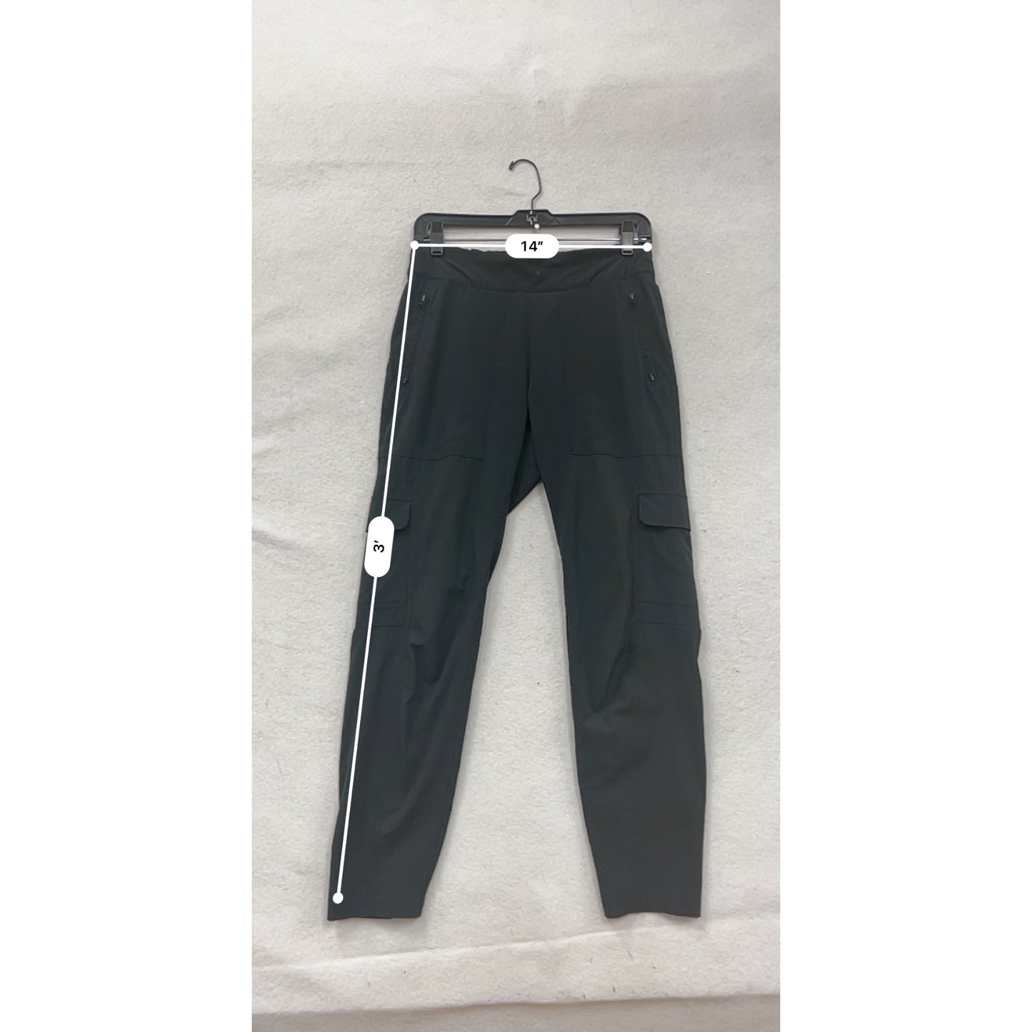 Athleta Womens Black Cargo Pants Size 6 Recycled Polyester Blend #8388