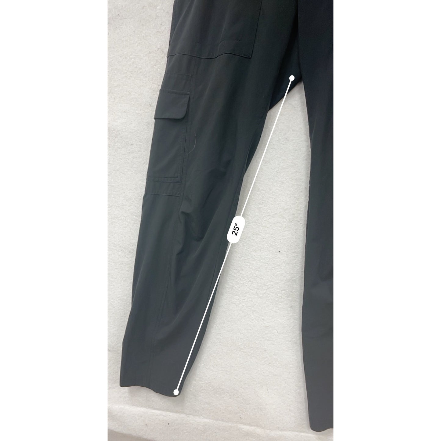 Athleta Womens Black Cargo Pants Size 6 Recycled Polyester Blend #8388