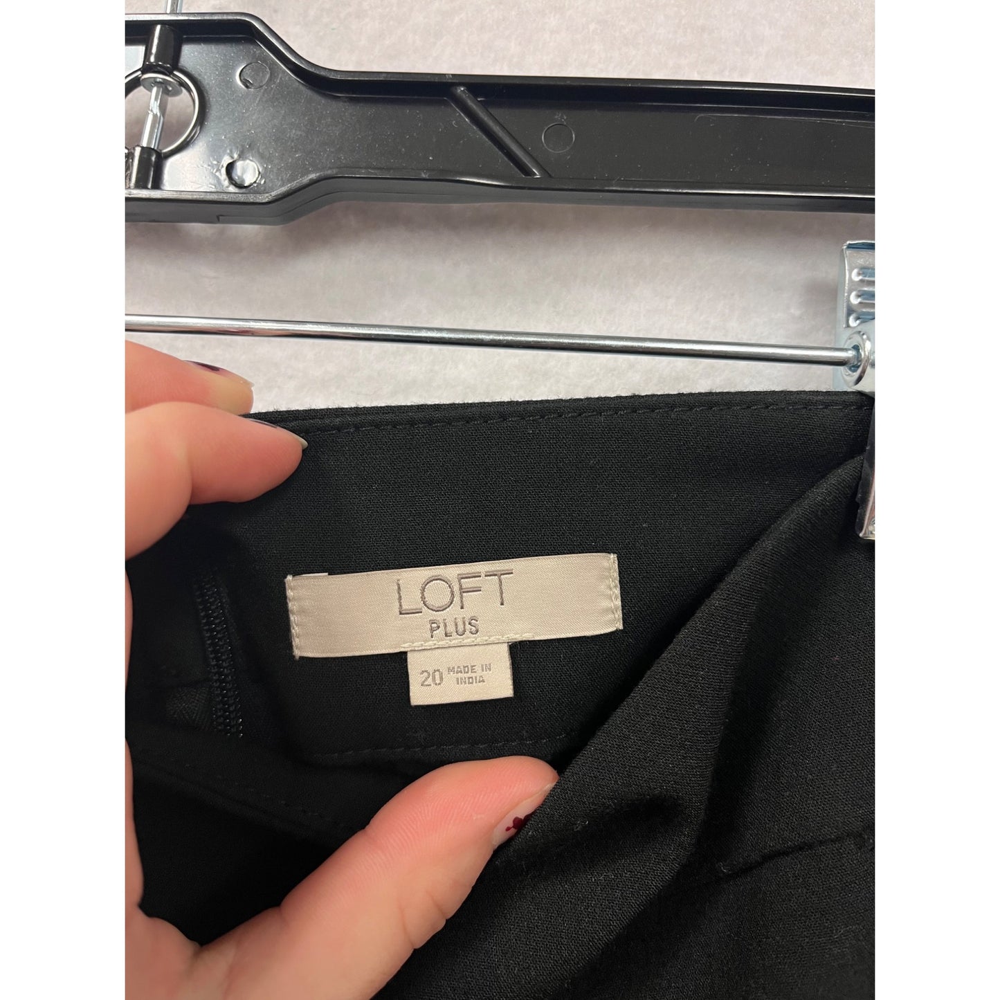 Loft Plus Womens Black Button-Detail Wide-Leg Pants Size 20 #6333