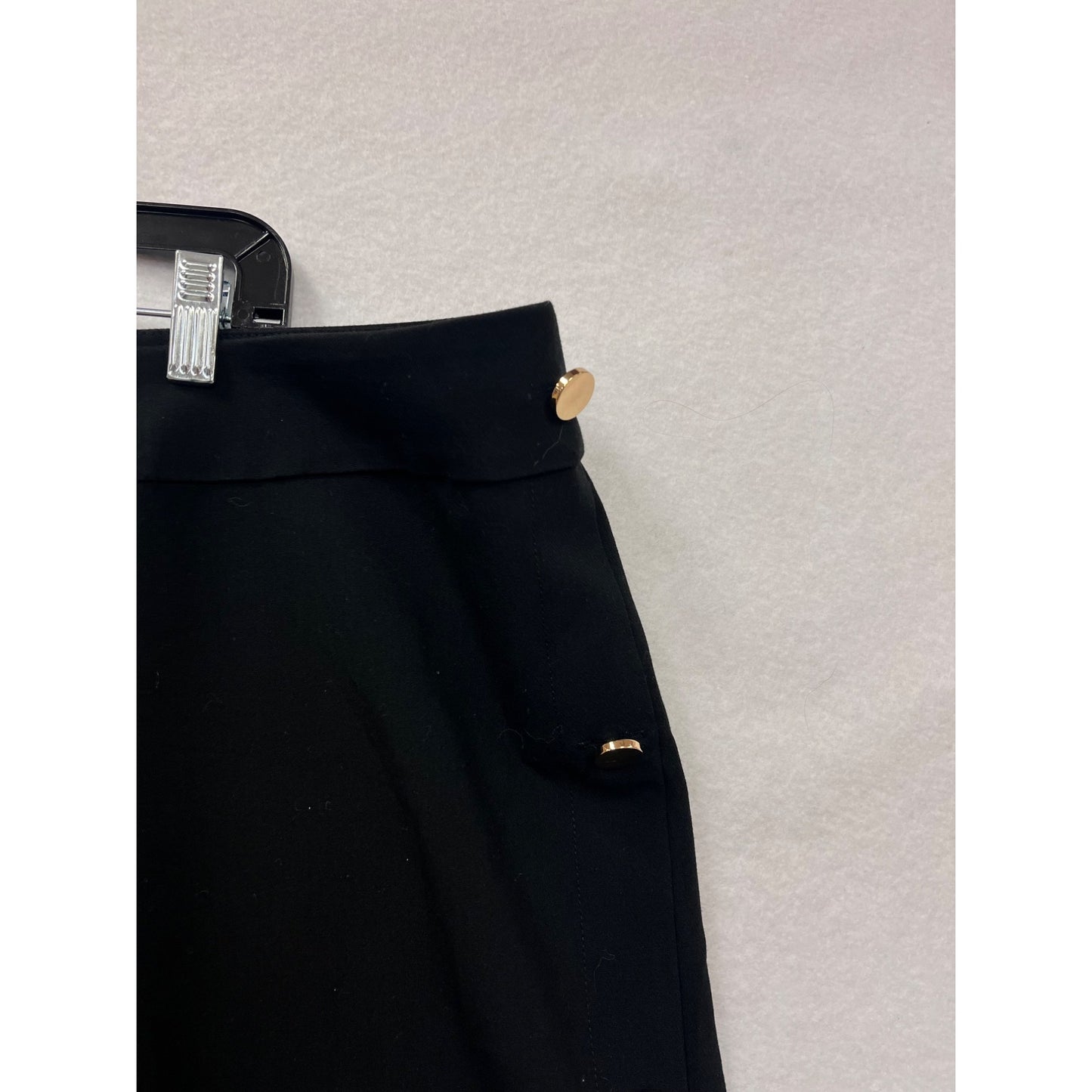 Loft Plus Womens Black Button-Detail Wide-Leg Pants Size 20 #6333