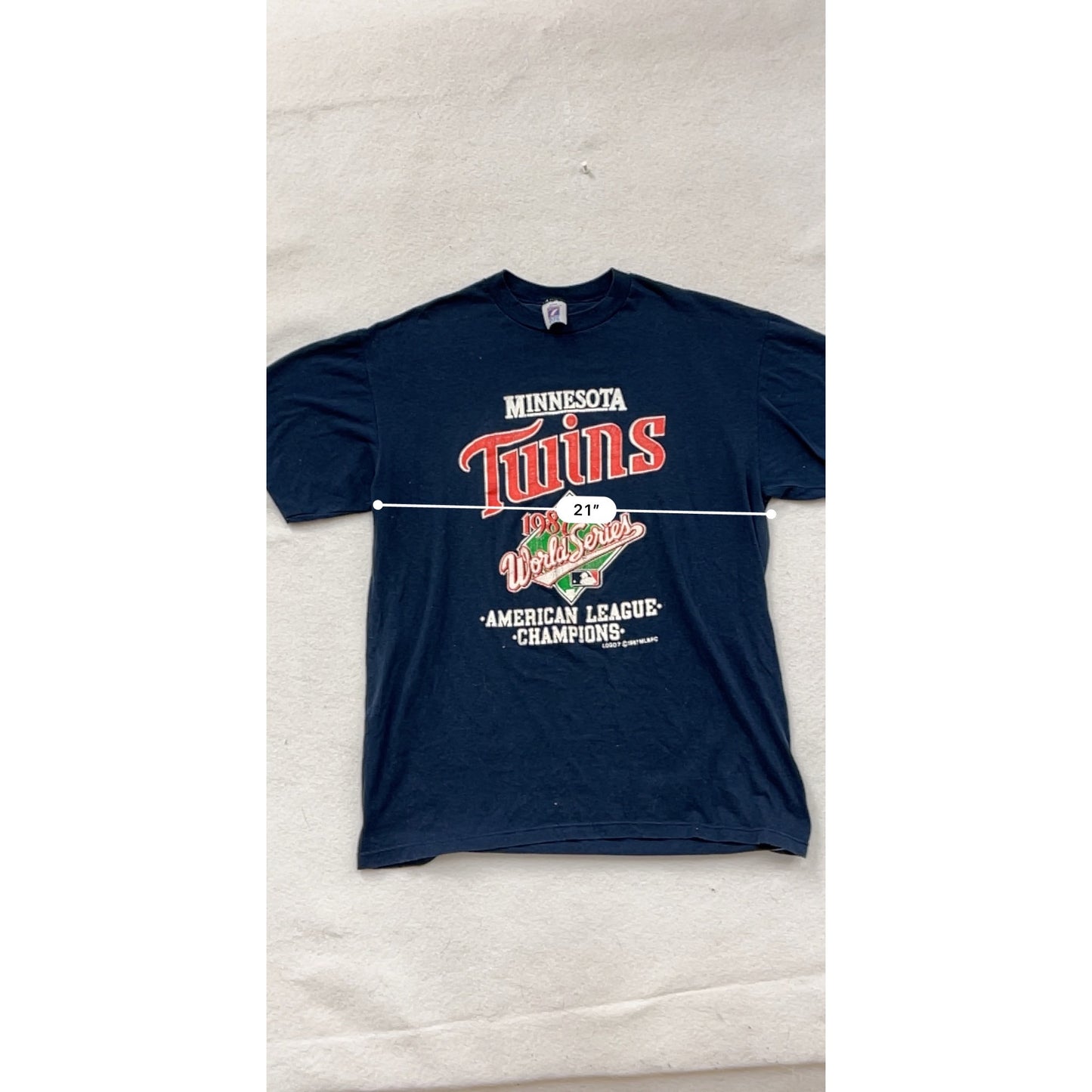 Vintage 1987 Minnesota Twins World Series T-Shirt XL #8106
