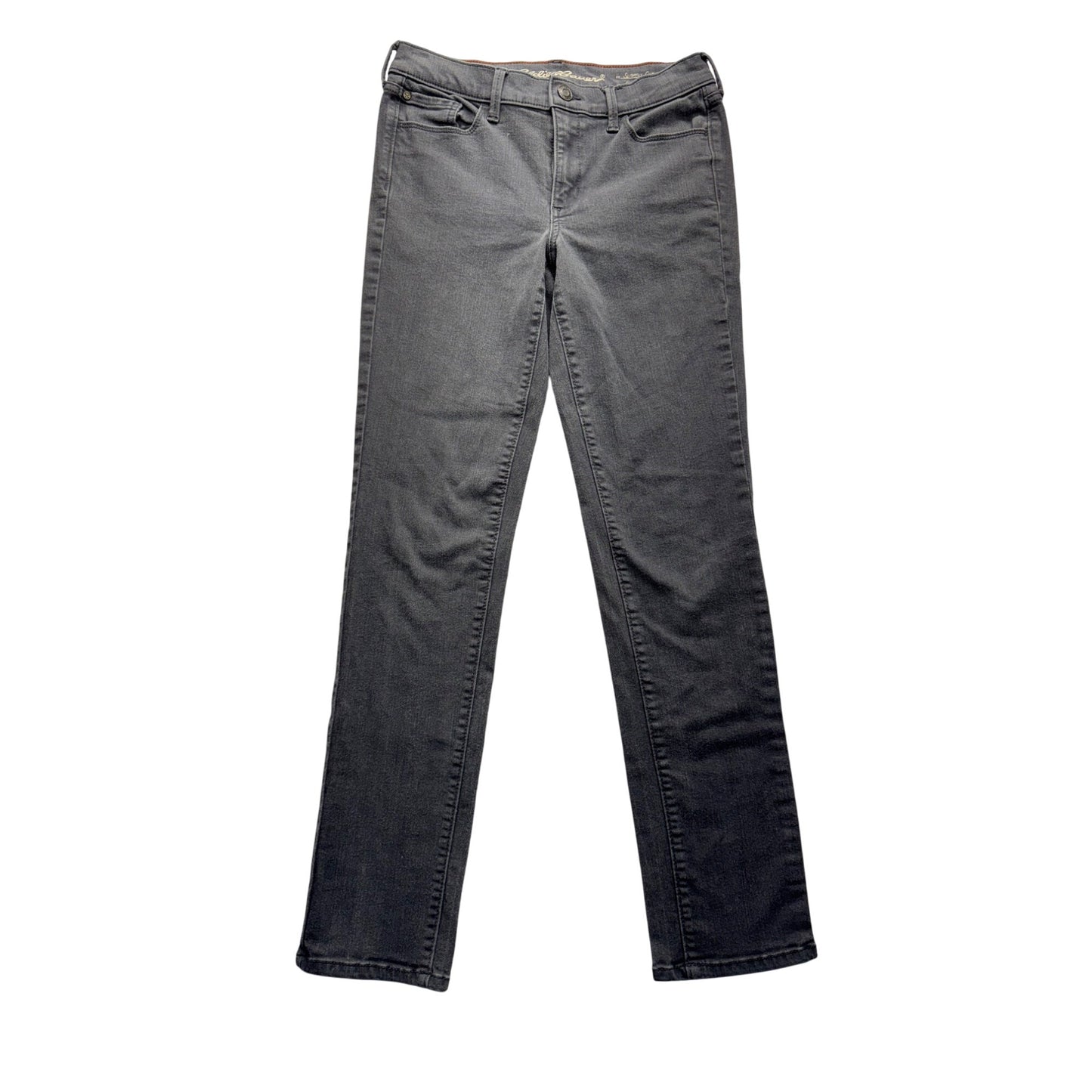 Eddie Bauer Slim Straight Slightly Curvy Jeans Size 4 Gray #7929