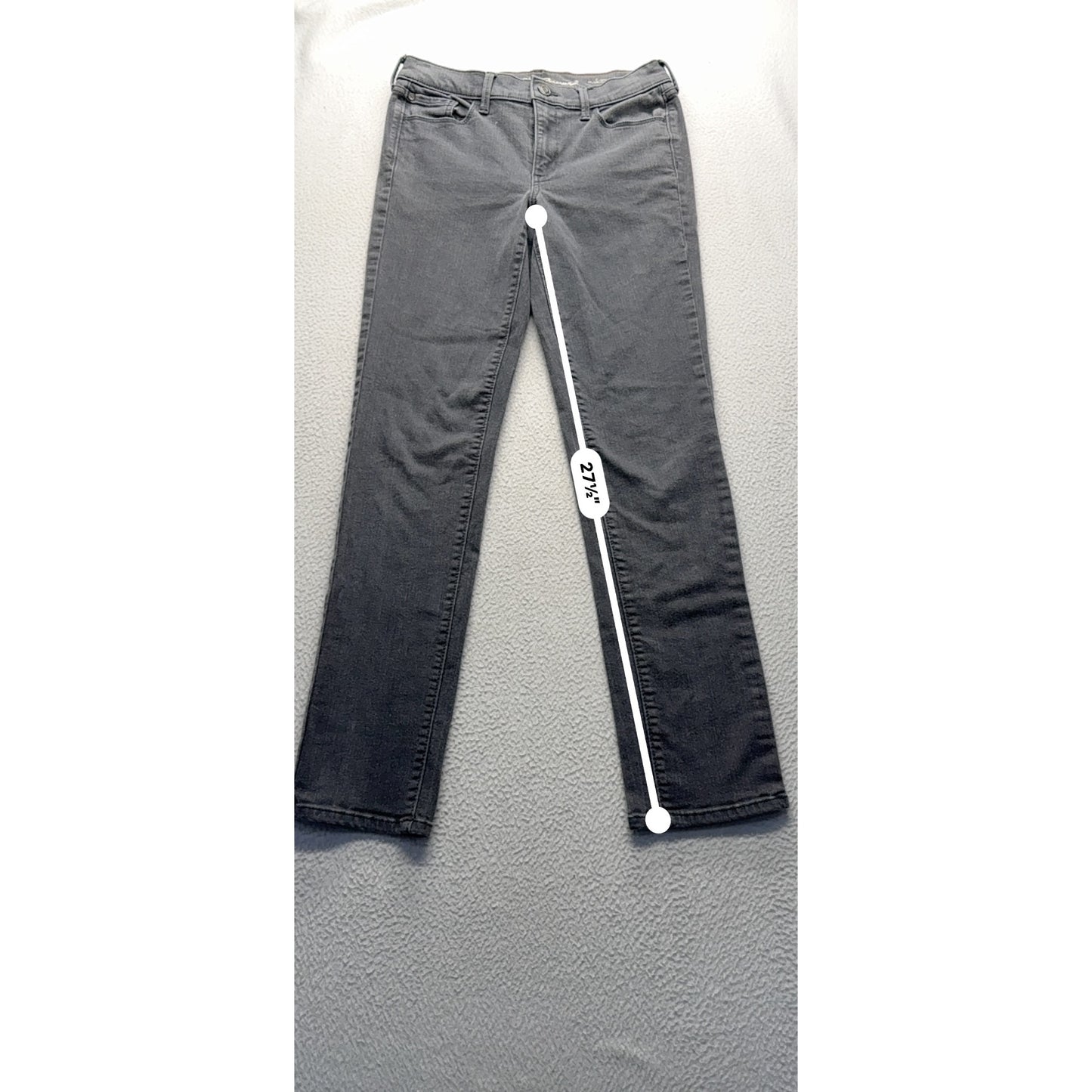 Eddie Bauer Slim Straight Slightly Curvy Jeans Size 4 Gray #7929