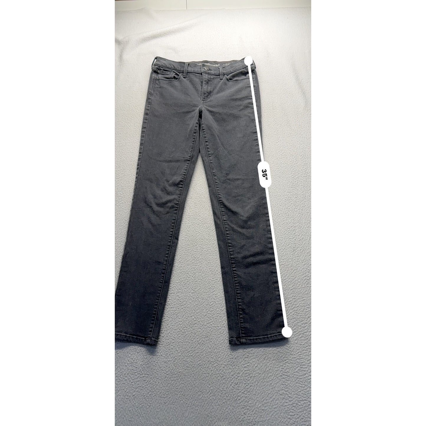 Eddie Bauer Slim Straight Slightly Curvy Jeans Size 4 Gray #7929