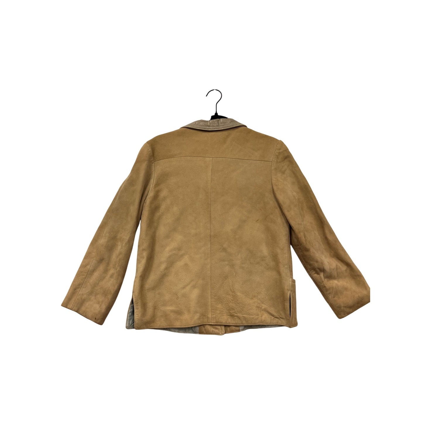Womens Highlander Suede Small Vintage 1990s Tan Leather Jacket #6633