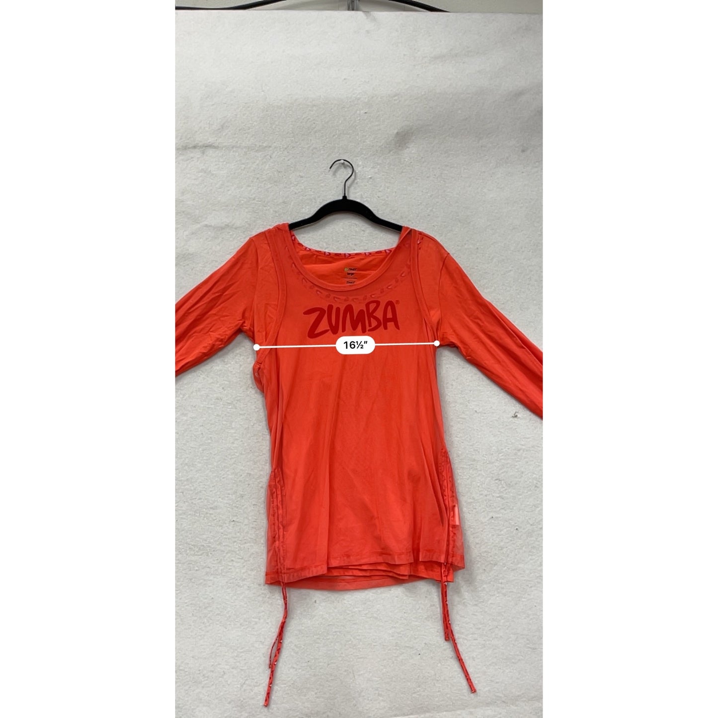 Zumba Womens Long-Sleeve Red Top #61A