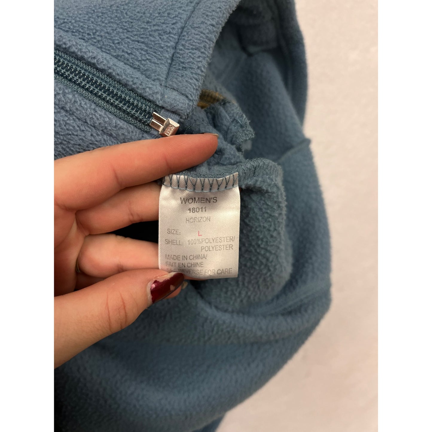 Woolrich Womens Horizon Large Blue Fleece ZipUp Vest <6286
