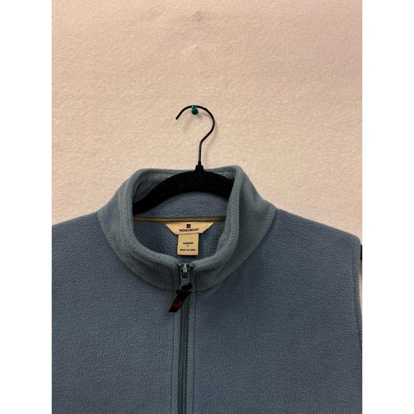 Woolrich Womens Horizon Large Blue Fleece ZipUp Vest <6286