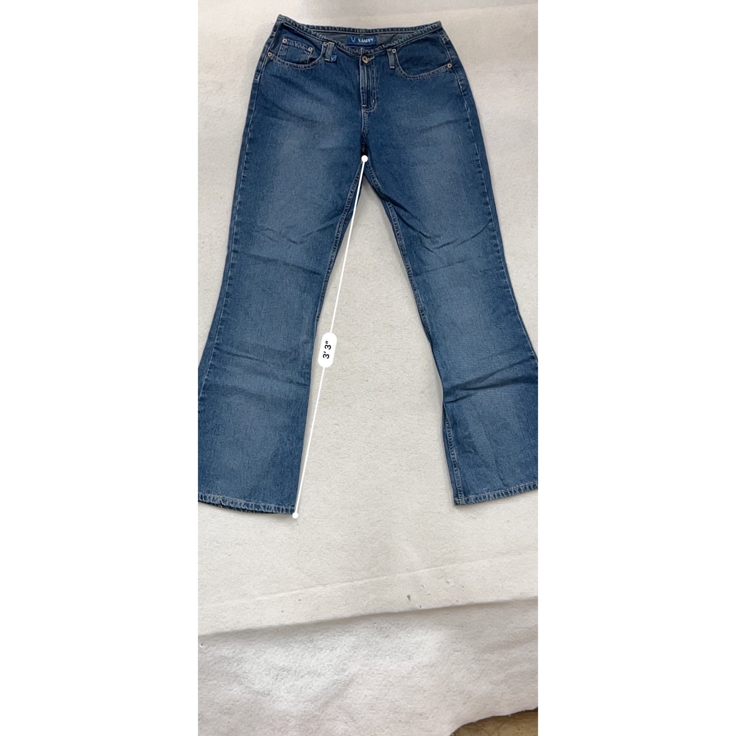 Vintage Vanity Flared Blue Denim Jeans Size 8-10 #122C